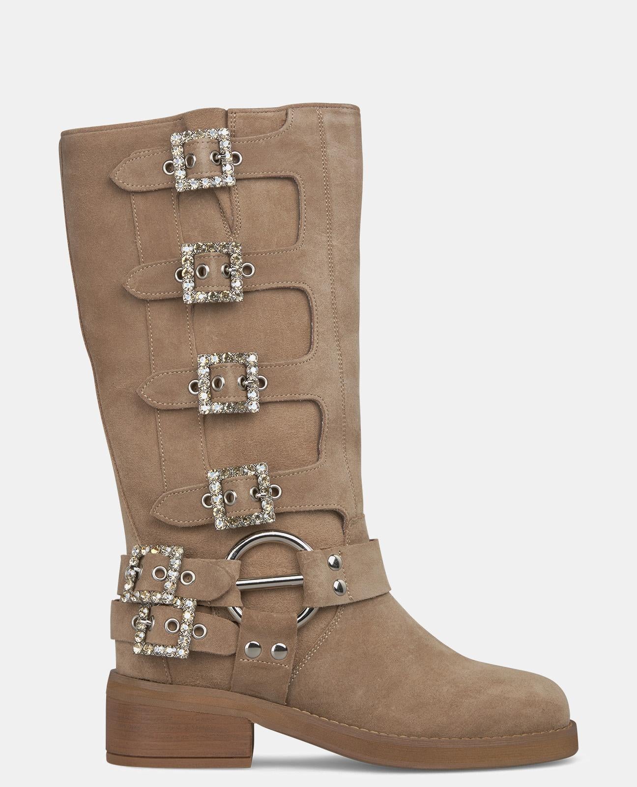 BIKERSTIEFEL MIT STRASSSTEINEN