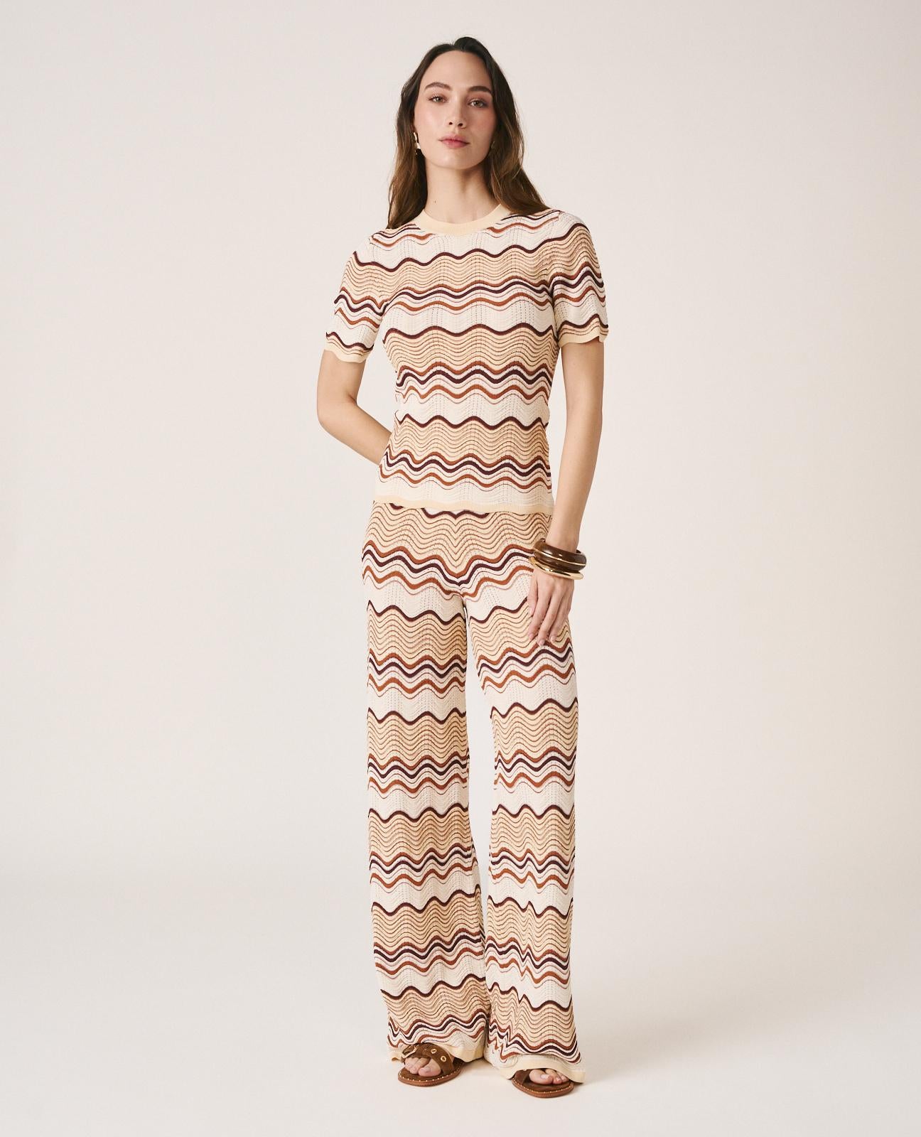 STRAIGHT KNIT TROUSERS