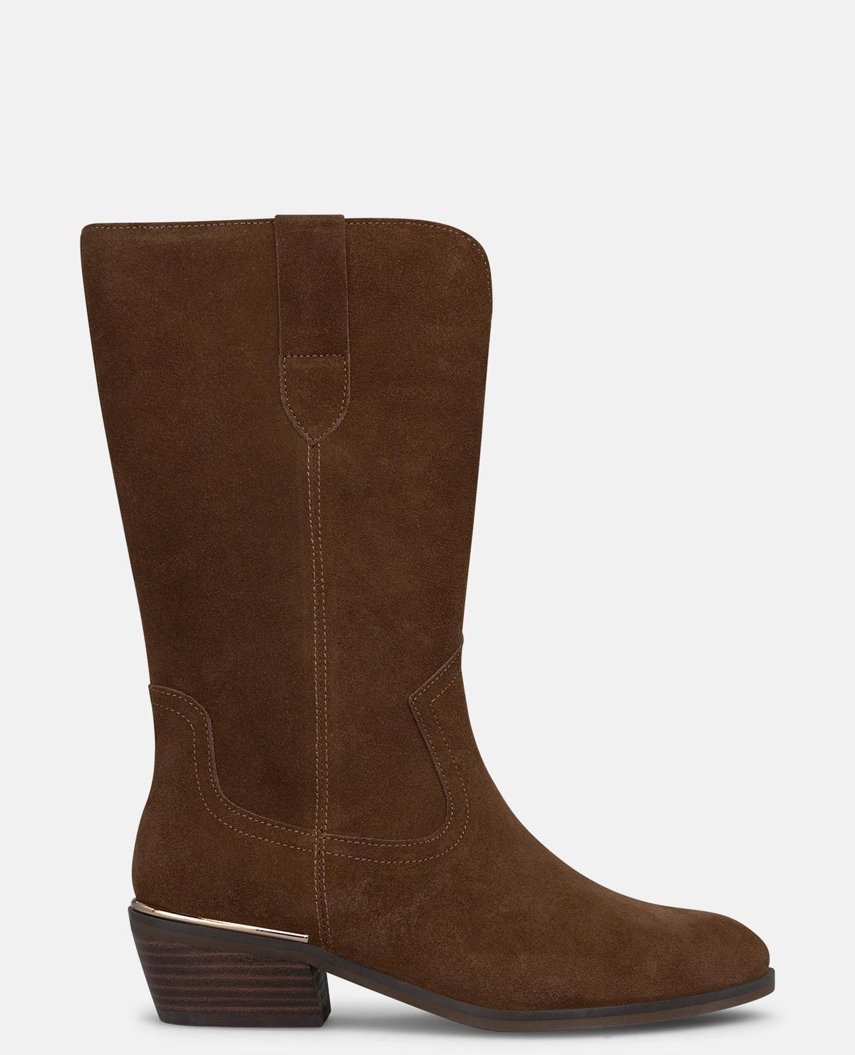 SUEDE BOOTS WITH A ZIPPER CLOSURE