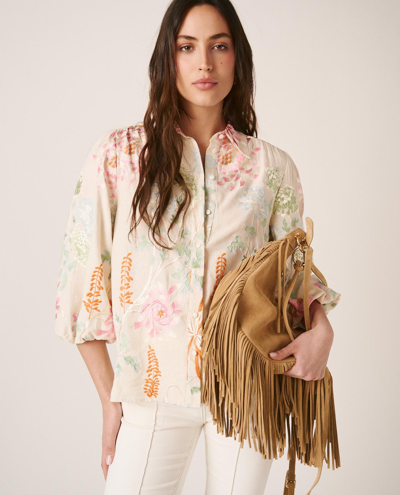 SHIRT EMBROIDERED FLOWERS