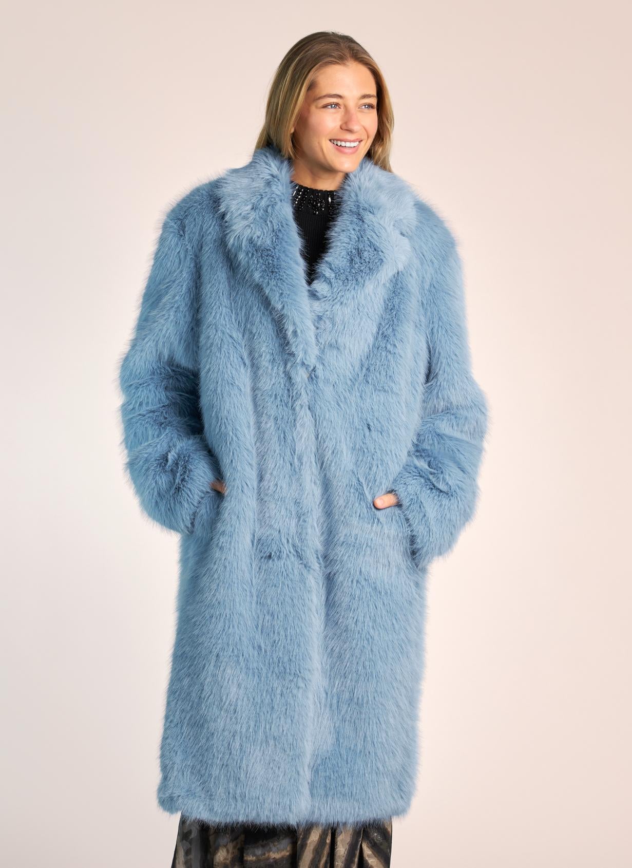 LONG FUR EFFECT COAT