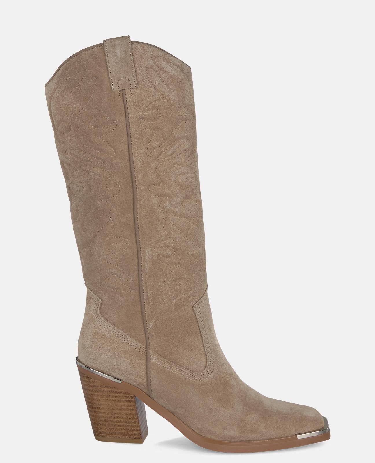 BOTTE À TALON BRODÉE