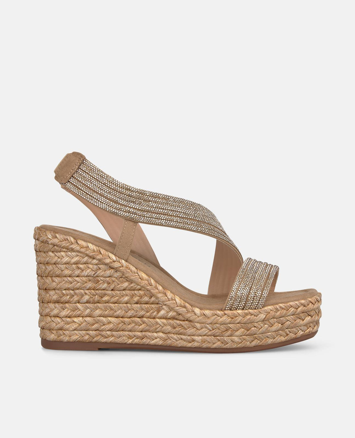 DOUBLE-STRAP ESPARTO WEDGE SANDAL