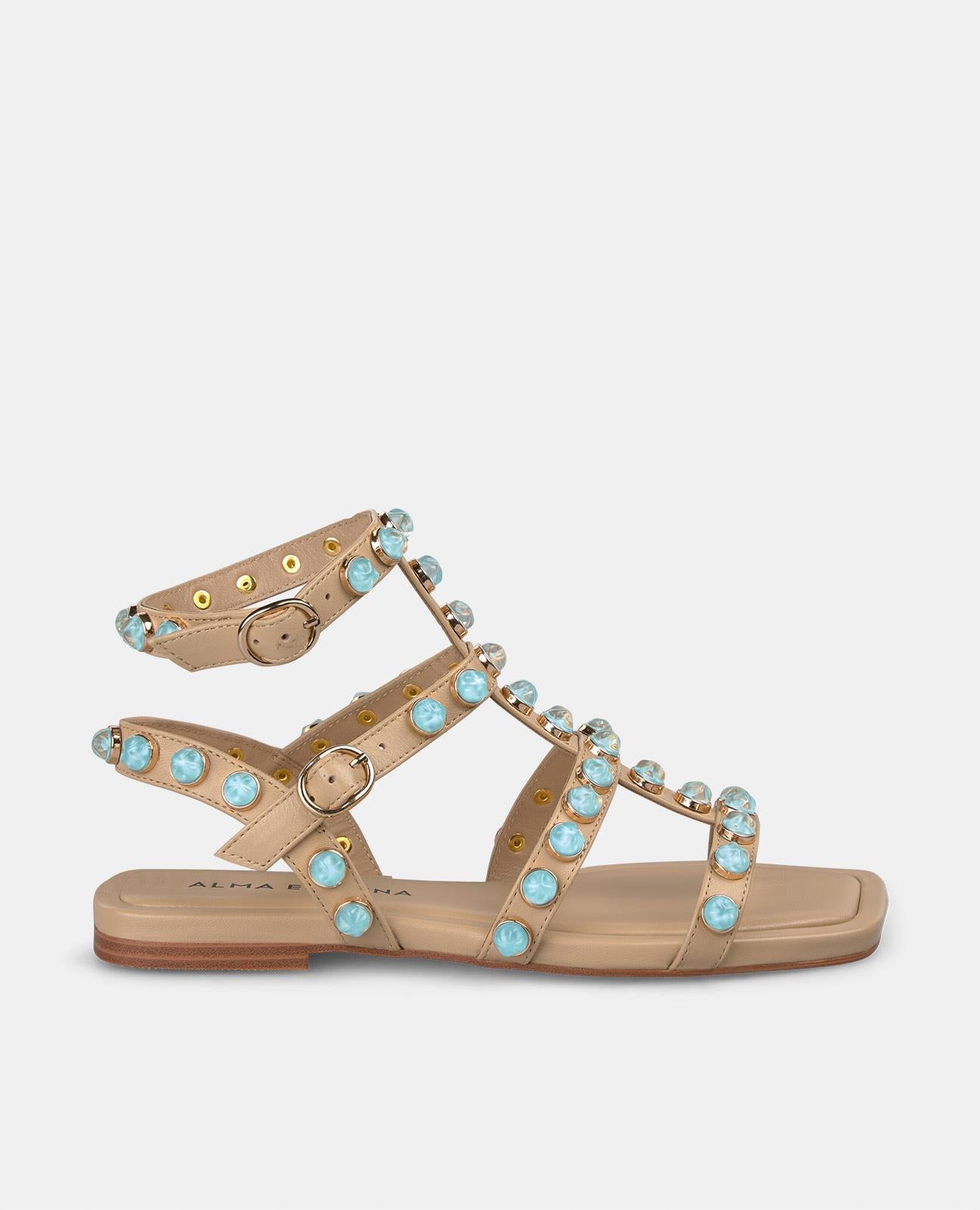 GREEK SANDAL WITH RHINESTONES