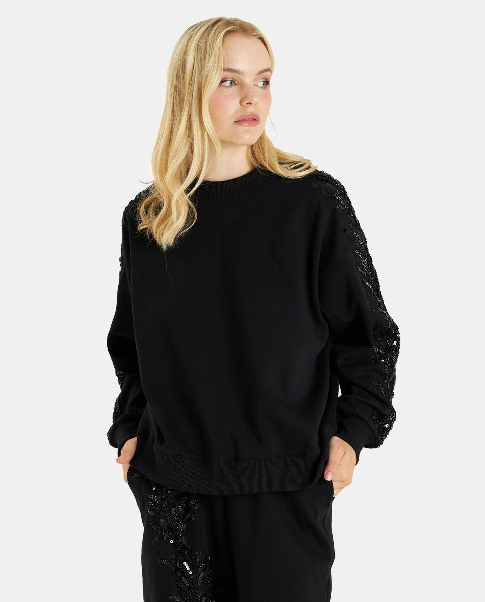 SWEATSHIRT WITH SEQUIN DETAIL
