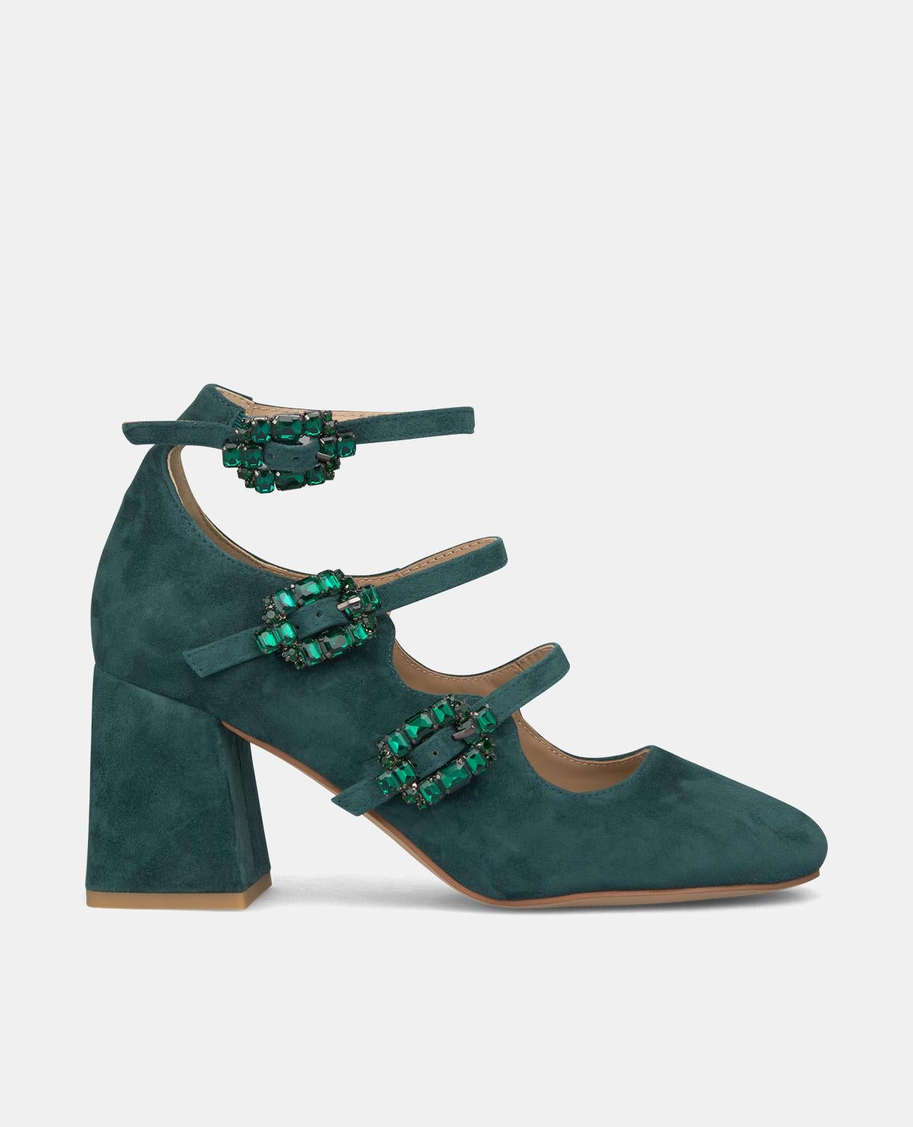 CHAUSSURE À TALON À TROIS BOUCLES