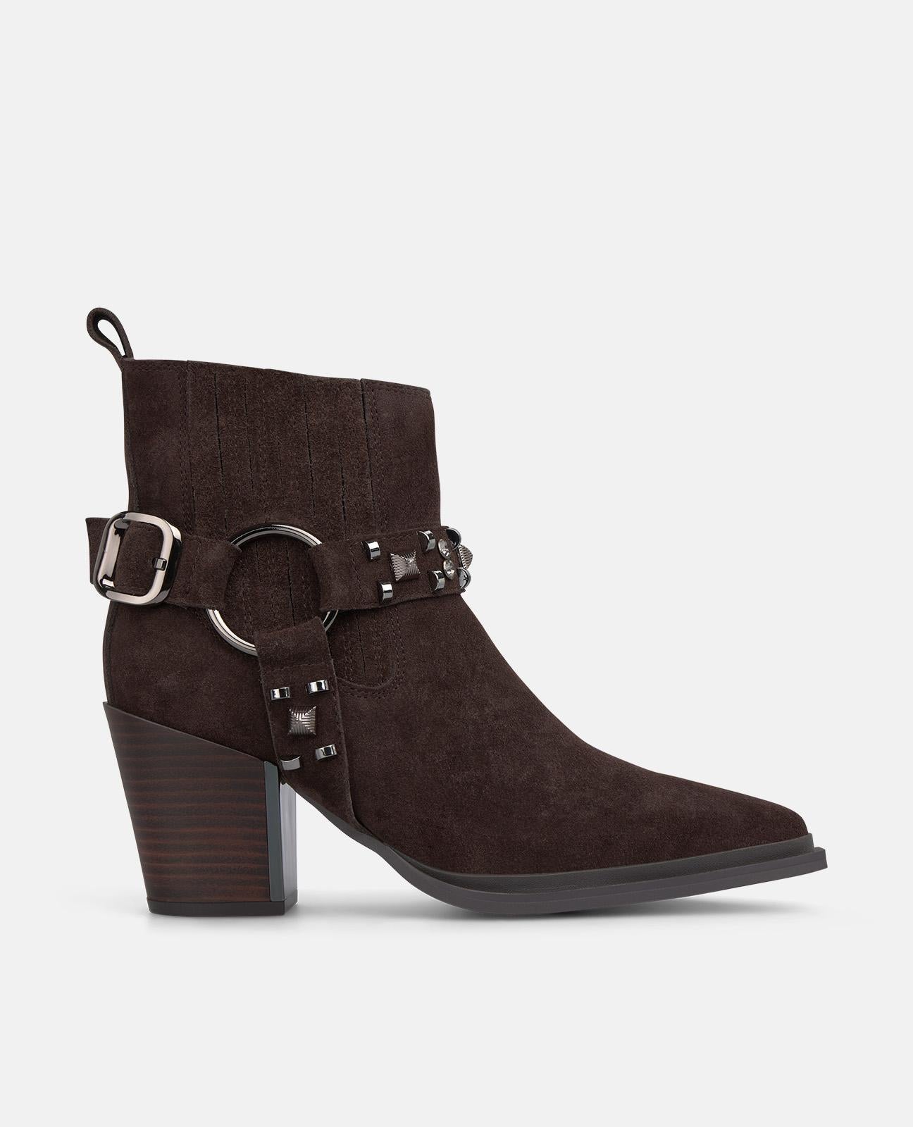 HEELED STUDDED BOOTIE