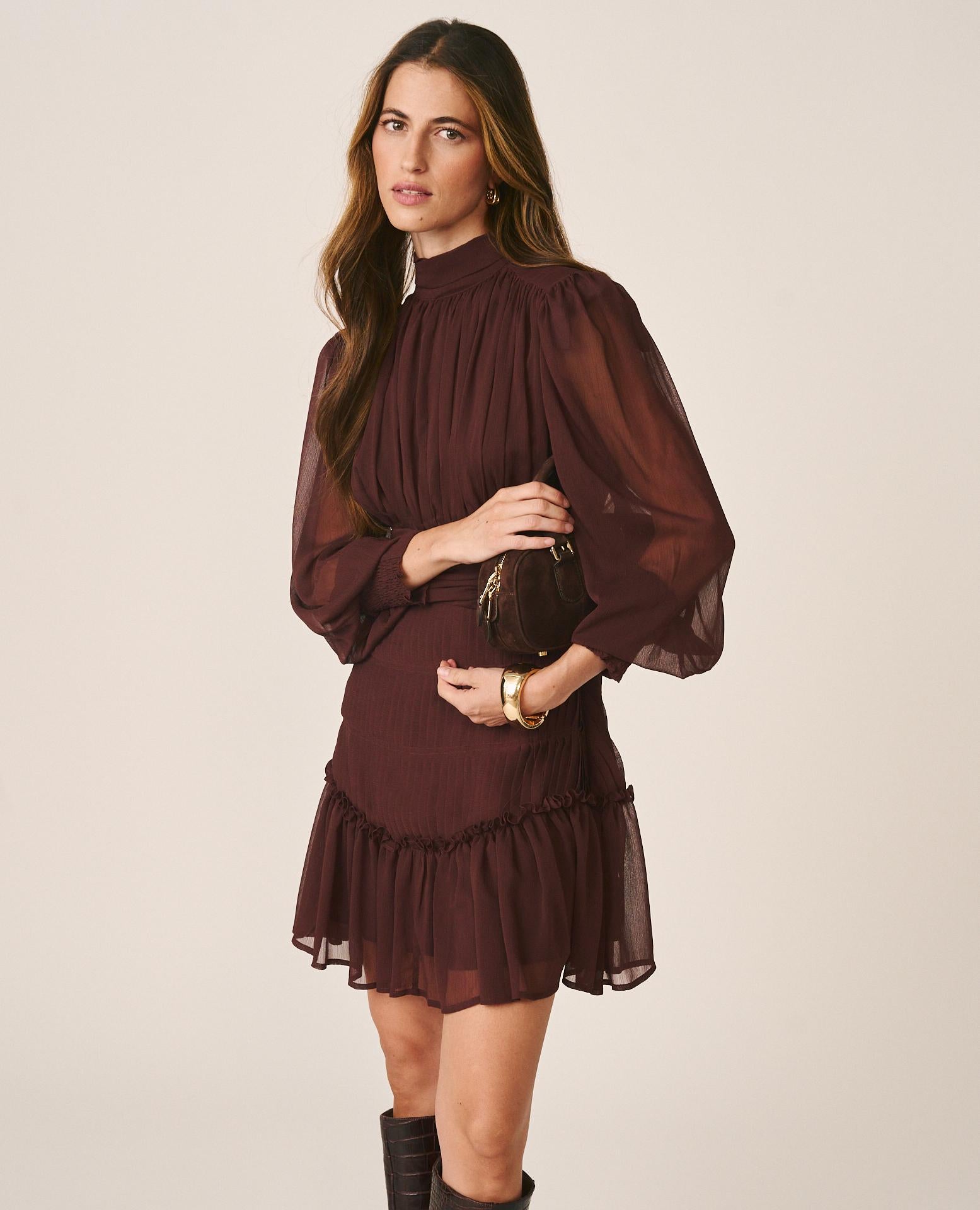 VESTIDO MINI GASA LISO