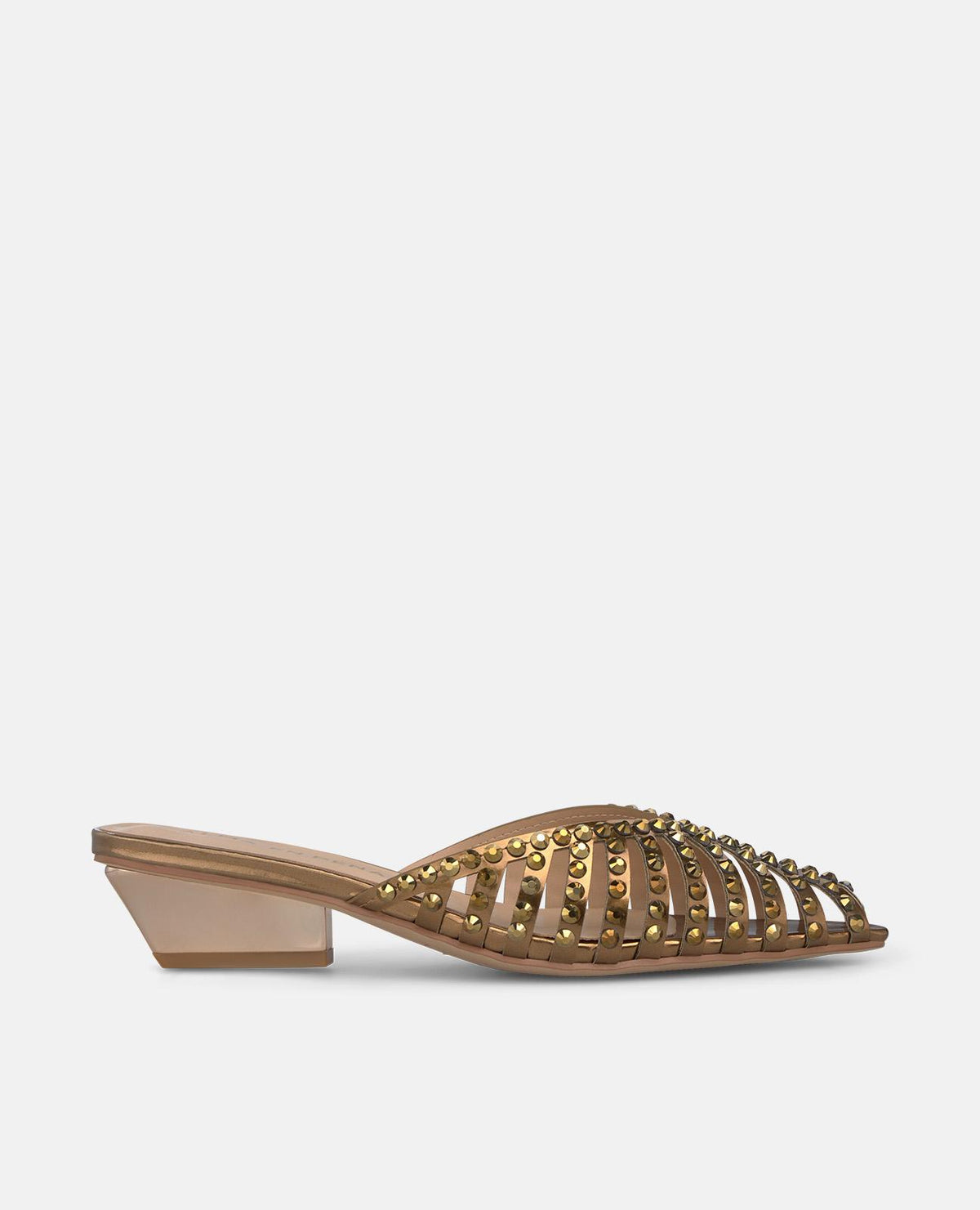 OPEN-HEEL MULE WITH MESH DETAIL