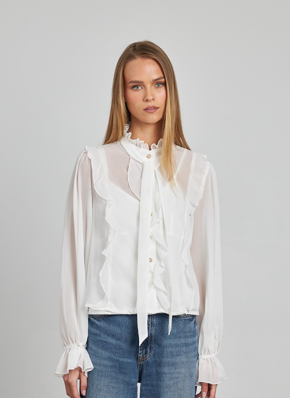 CHEMISE FLUIDE AVEC NOEUD