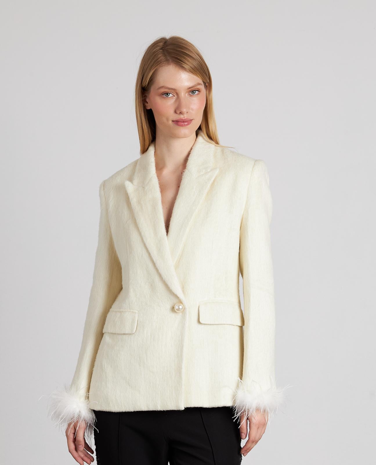 PEARL BUTTON BLAZER