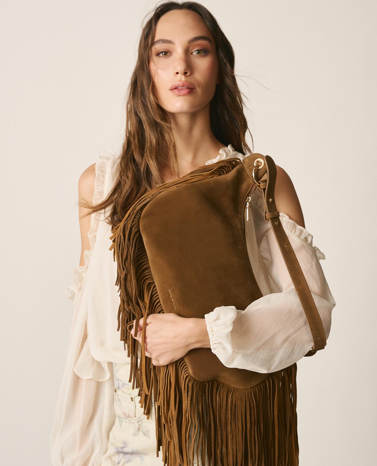 FRINGED SHOULDER BAG