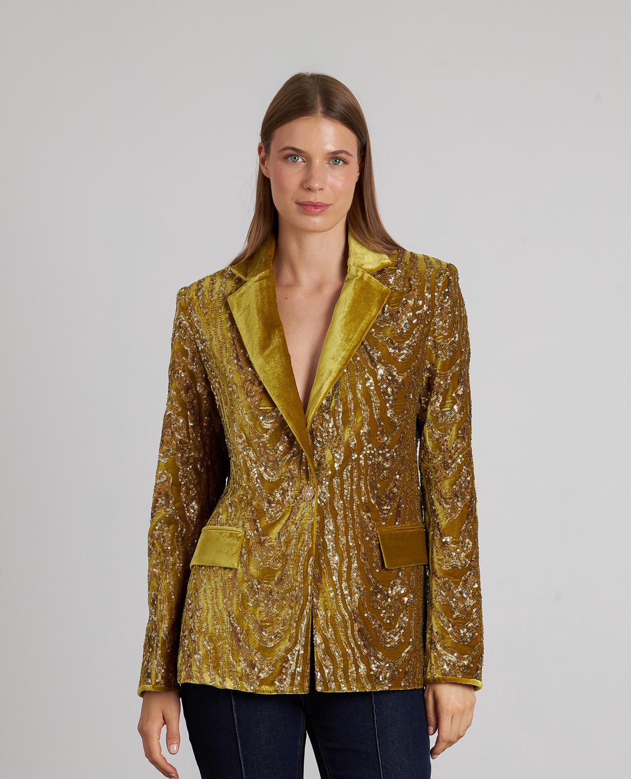 BLAZER TERCIOPELO LENTEJUELAS
