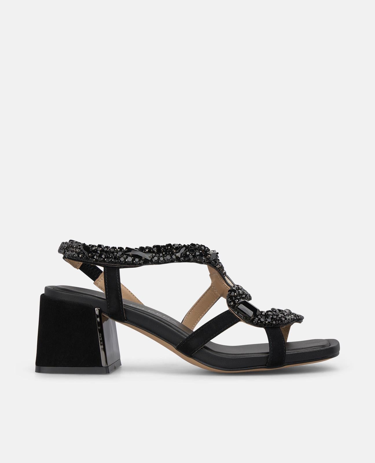 HEELED SANDAL WITH SNAKE