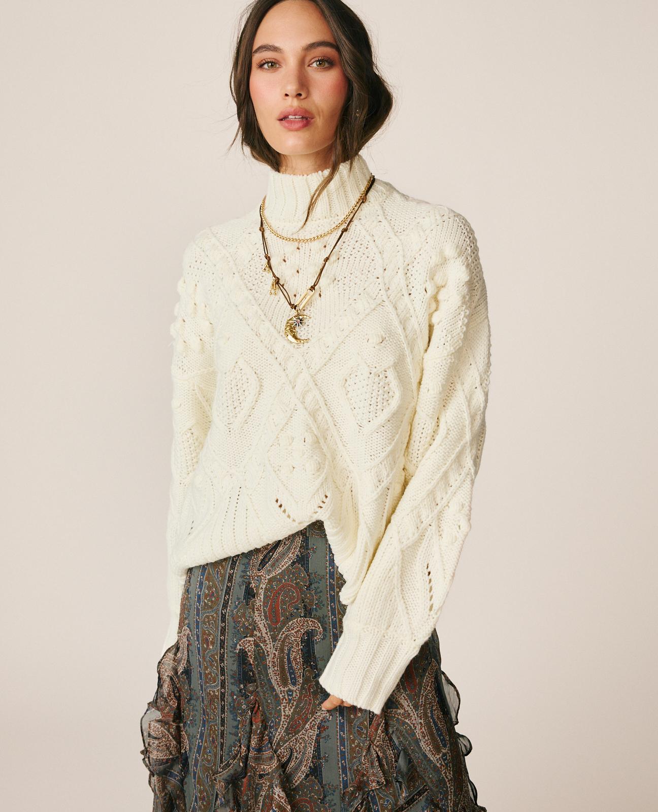 BRAIDED KNITTED SWEATER