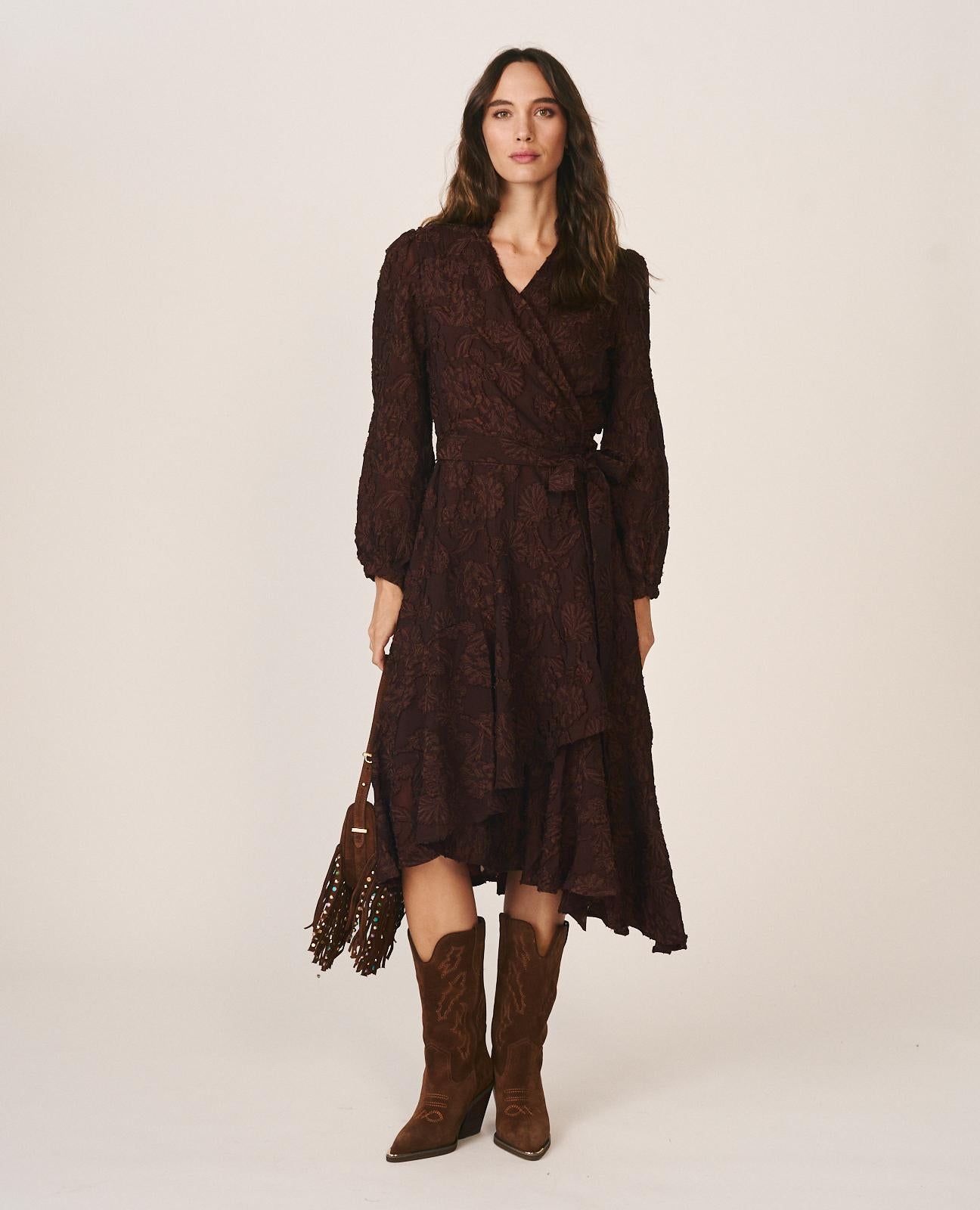 VESTIDO MIDI FIL COUPÉ FLORAL