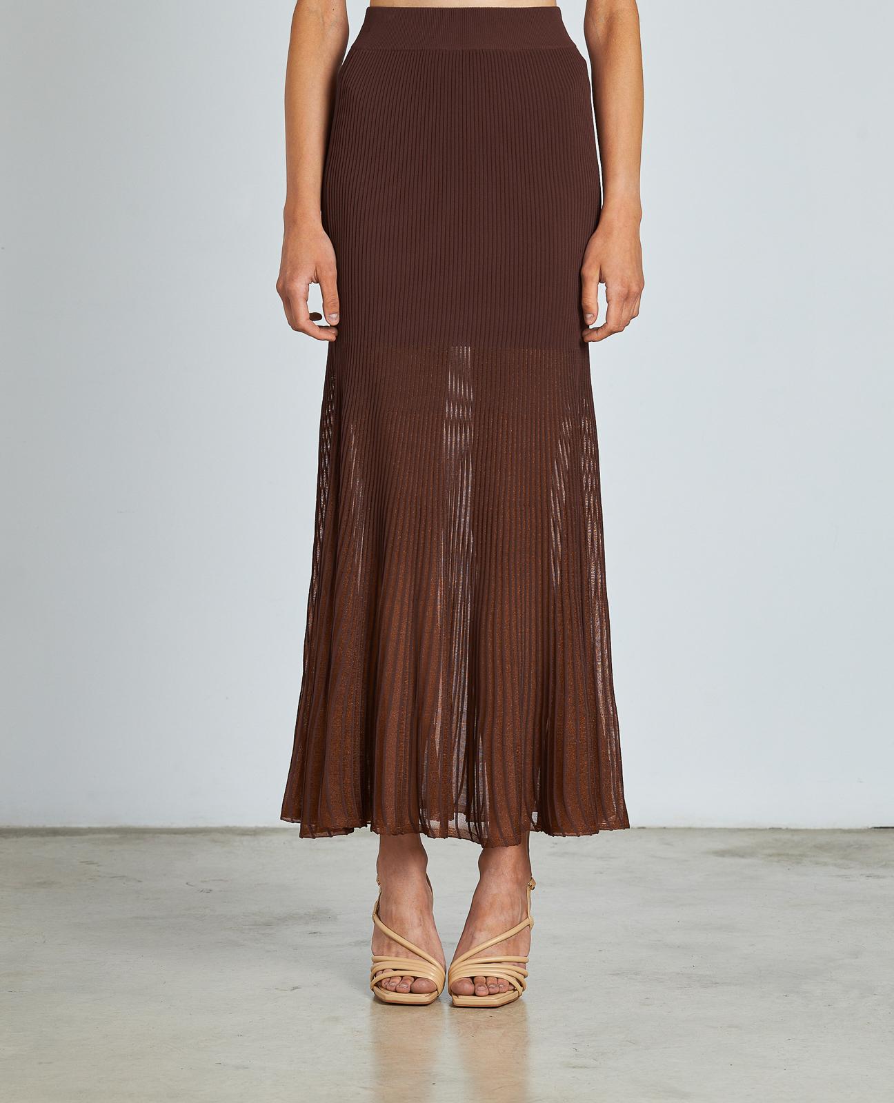 FALDA SEMITRANSPARENTE METALIZADA