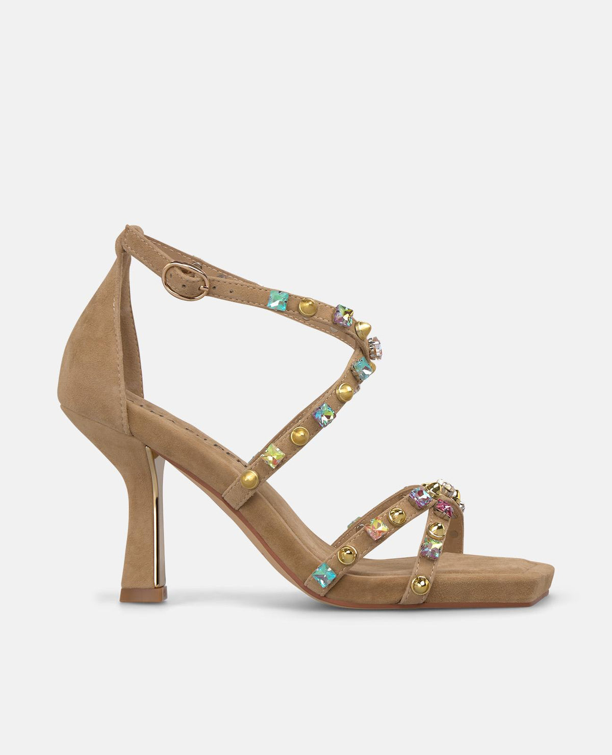 SANDÁLIA DE SALTO COM TACHAS
