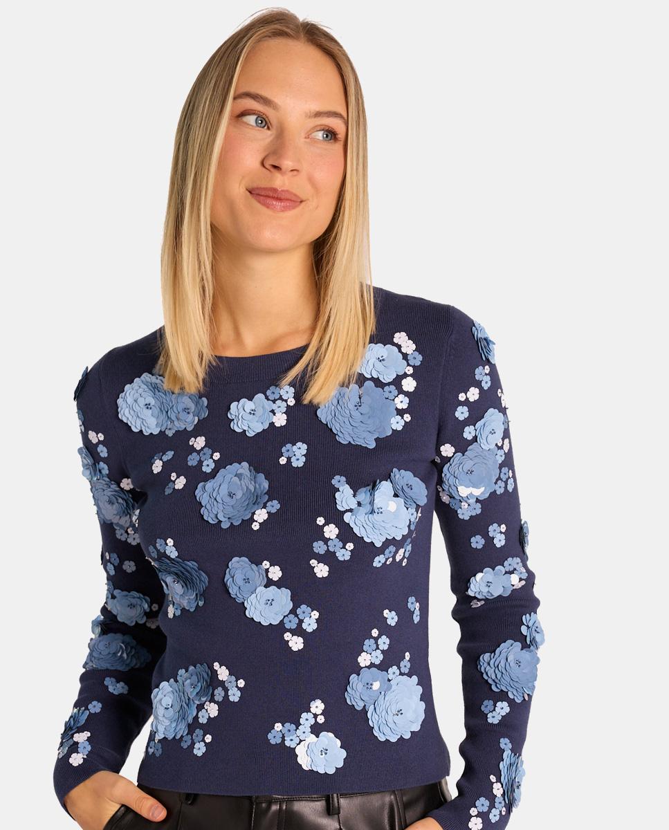 KNITTED SWEATER WITH BEADS