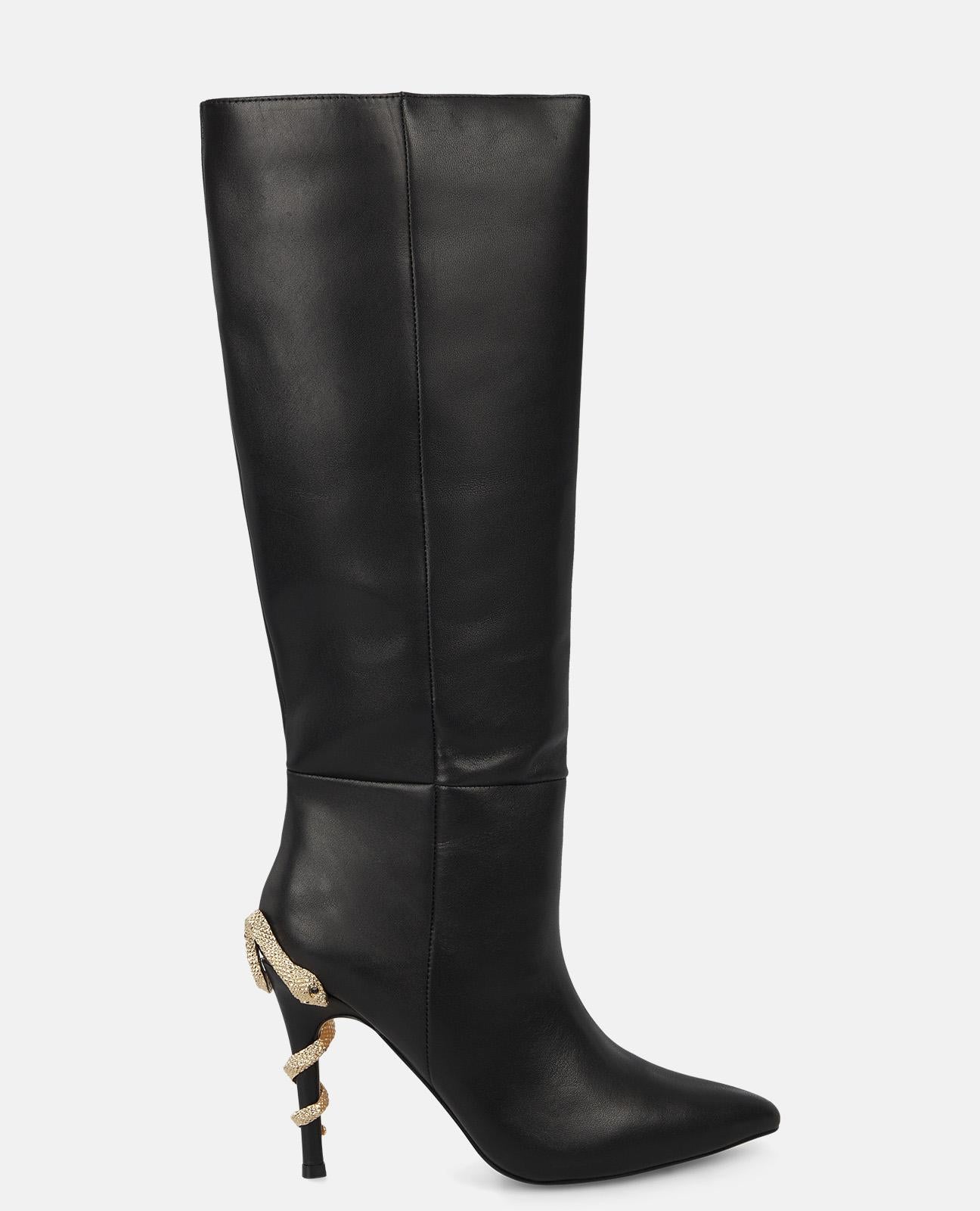 BOTA CON SERPIENTE TACÓN