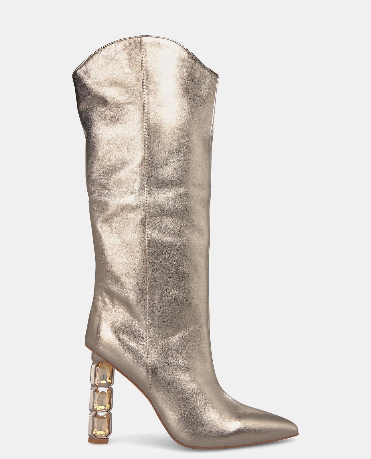 BOTTE À TALON EN CRISTAL