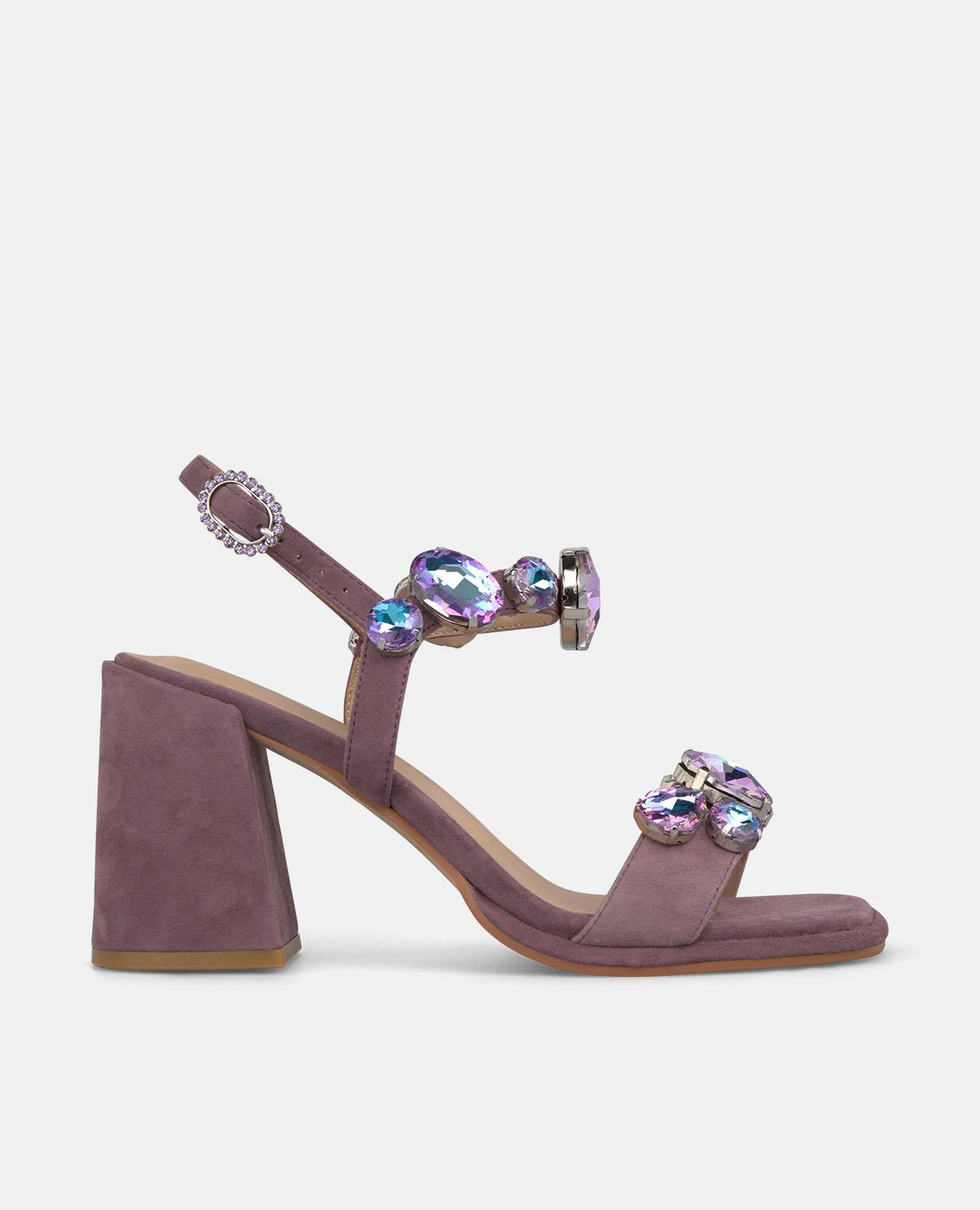 SANDALI CON STRASS SULLE CINTURINI