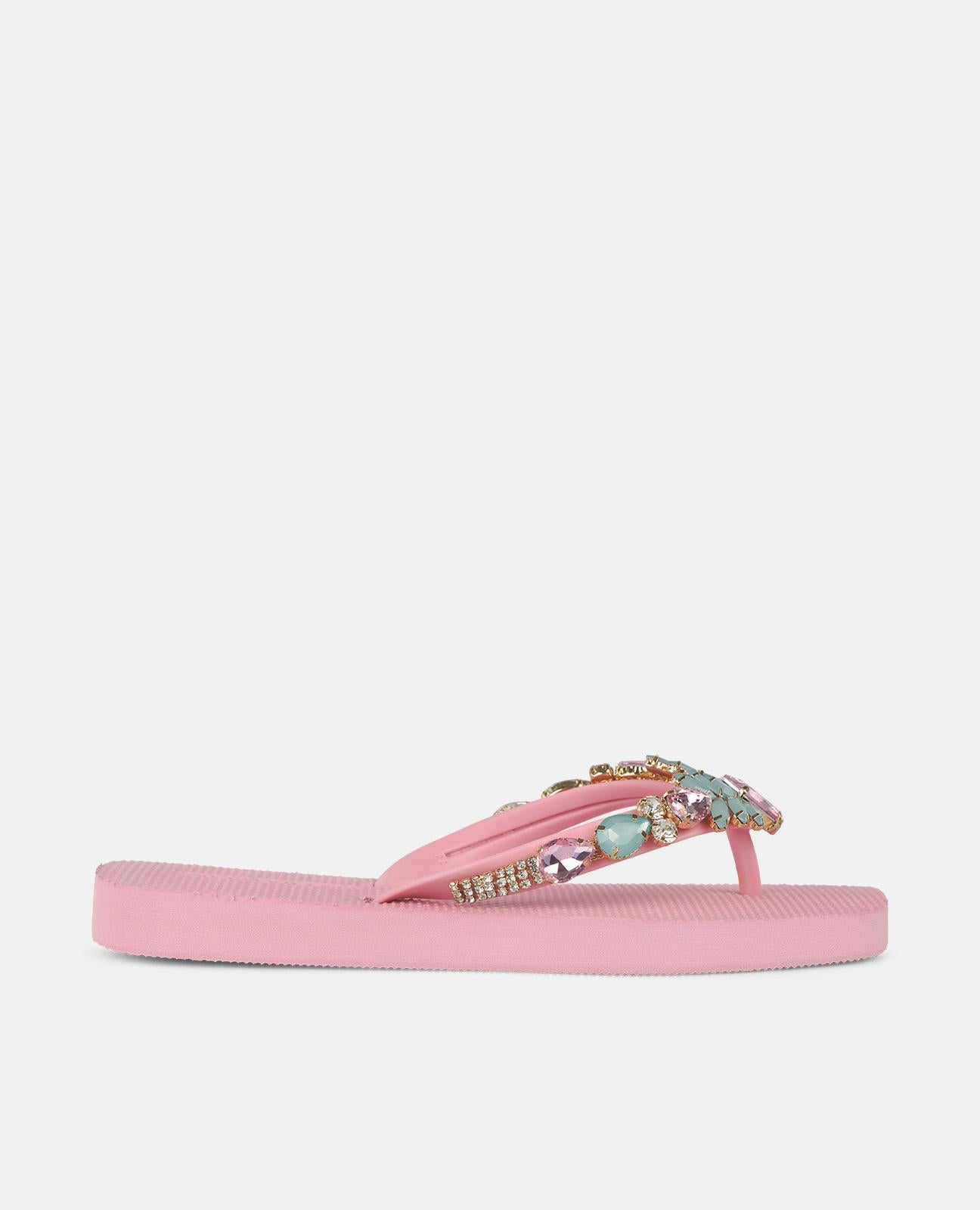 FLIP FLOP WITH RHINESTONE DETAILS