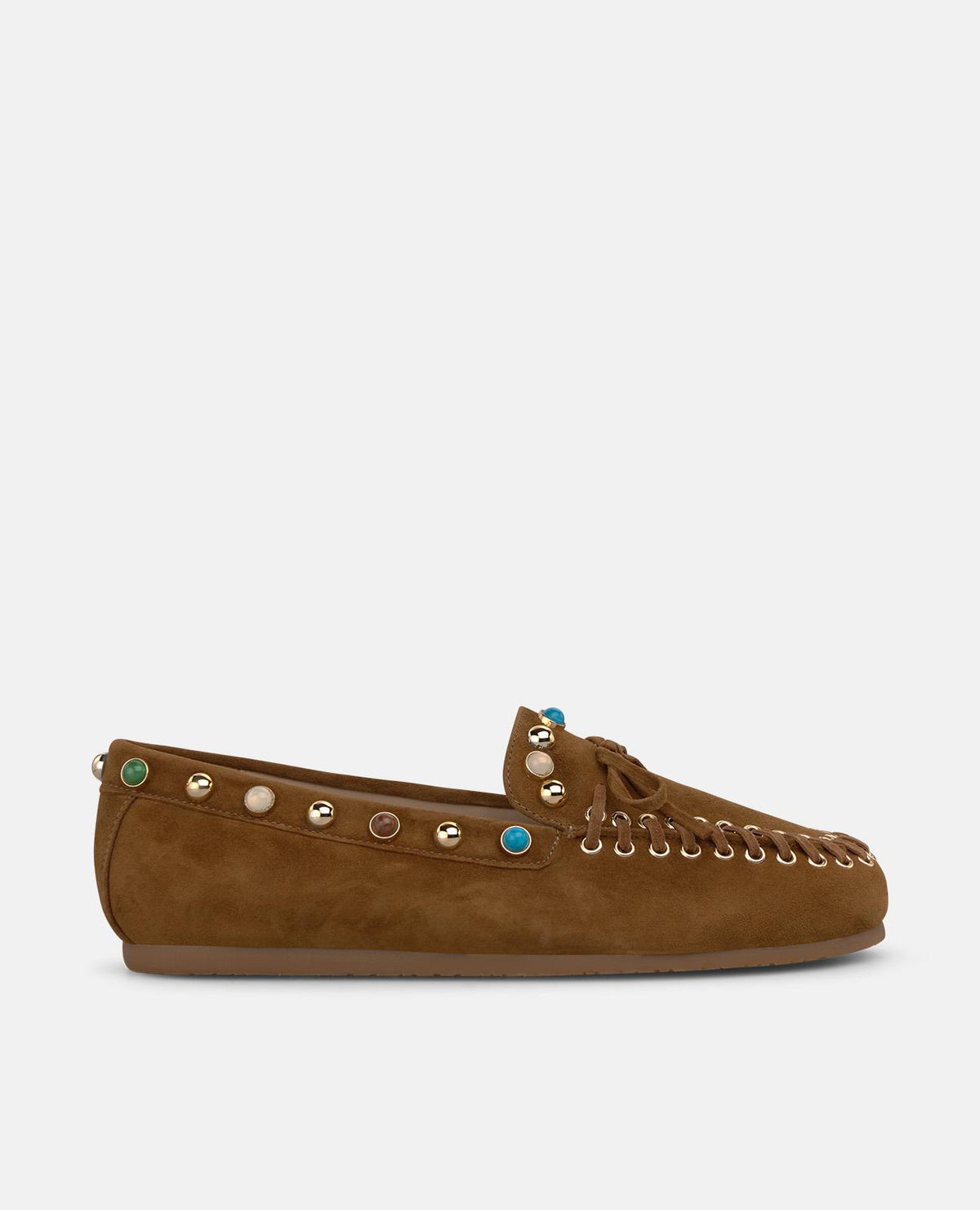MOCASÍN DE ANTE CON CUENTAS