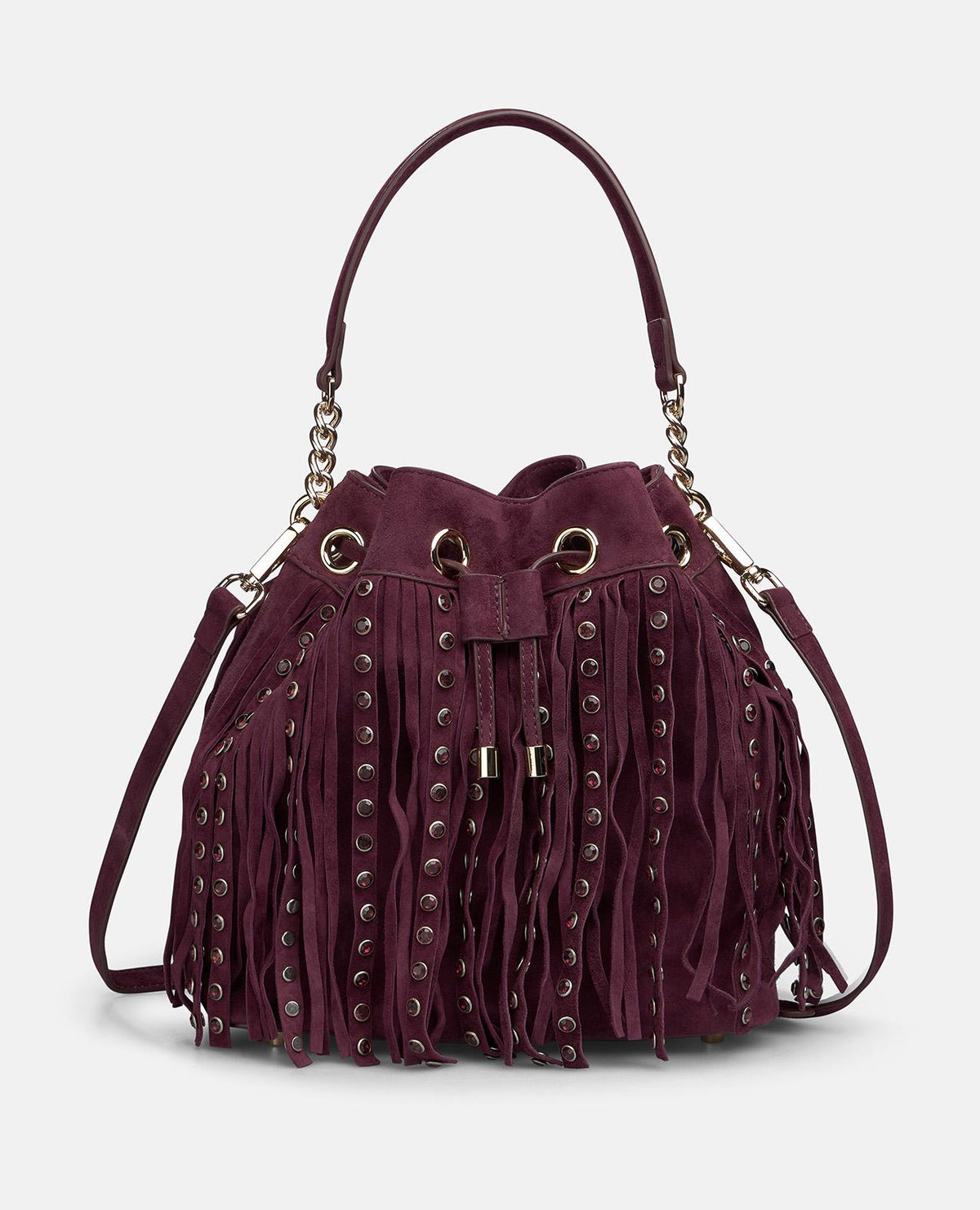 BOLSO BOMBONERA ANTE CON DETALLES METÁLICOS