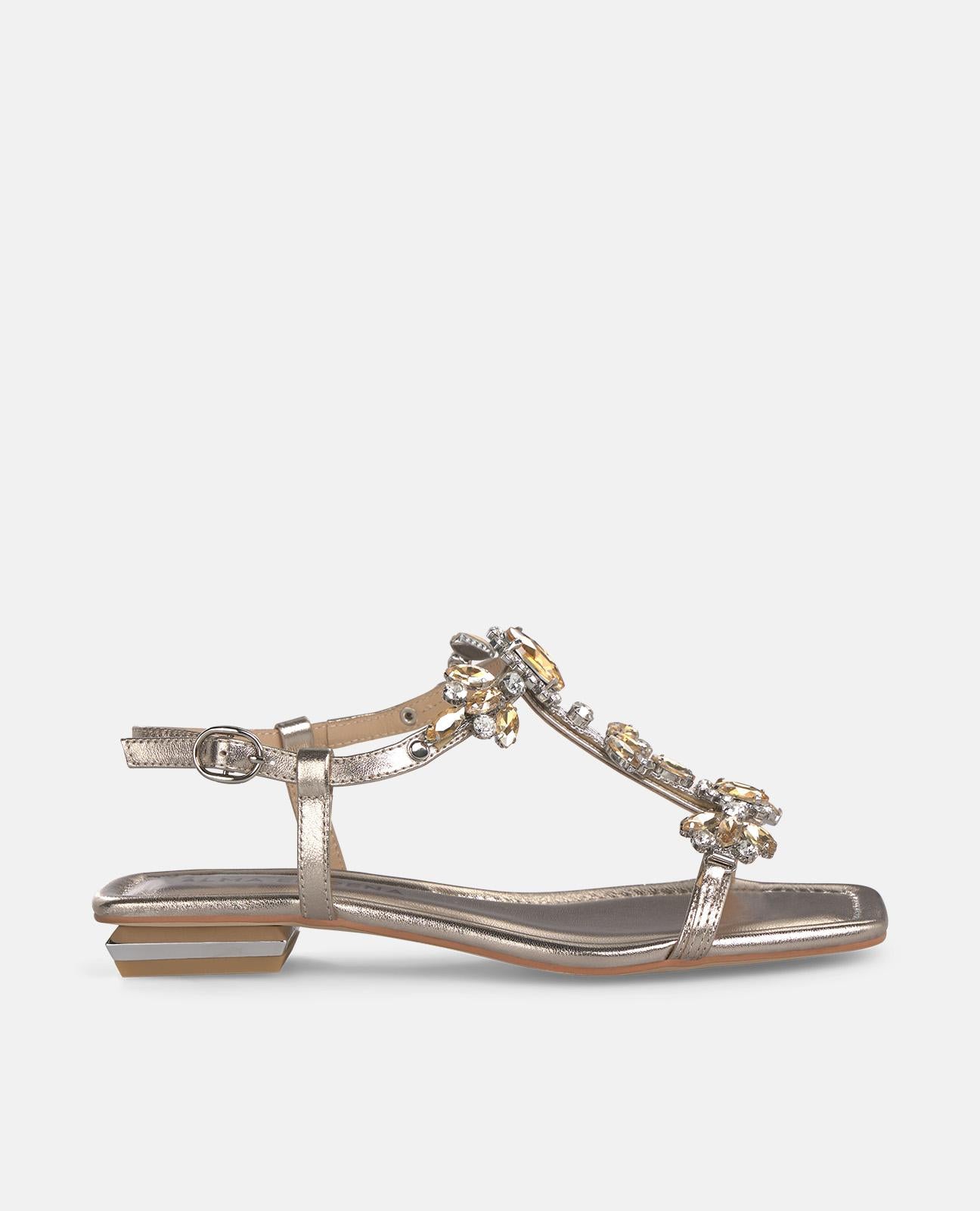 SANDALIA TIRAS PEDRERIA