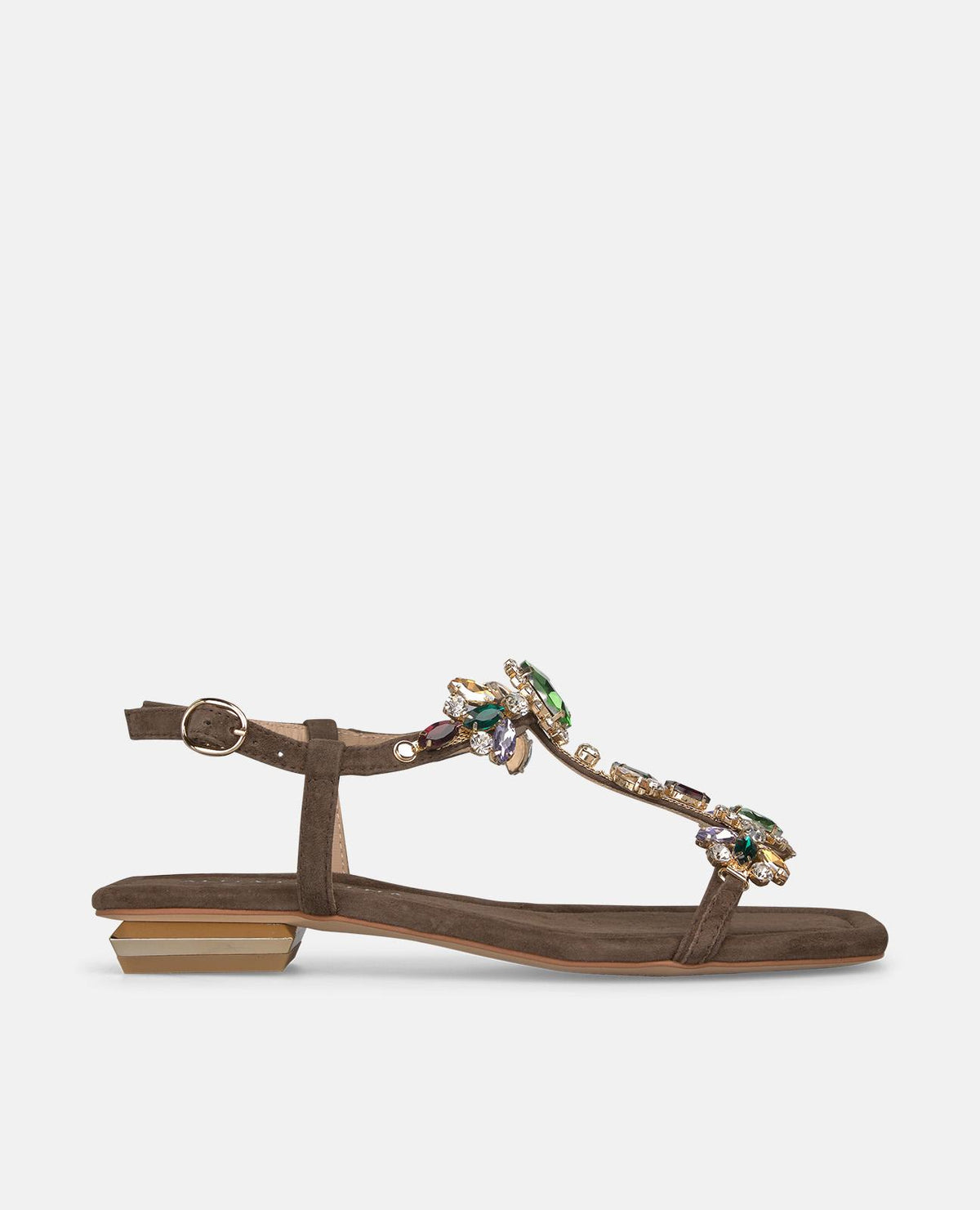 SANDALI CON CINTURINI E STRASS