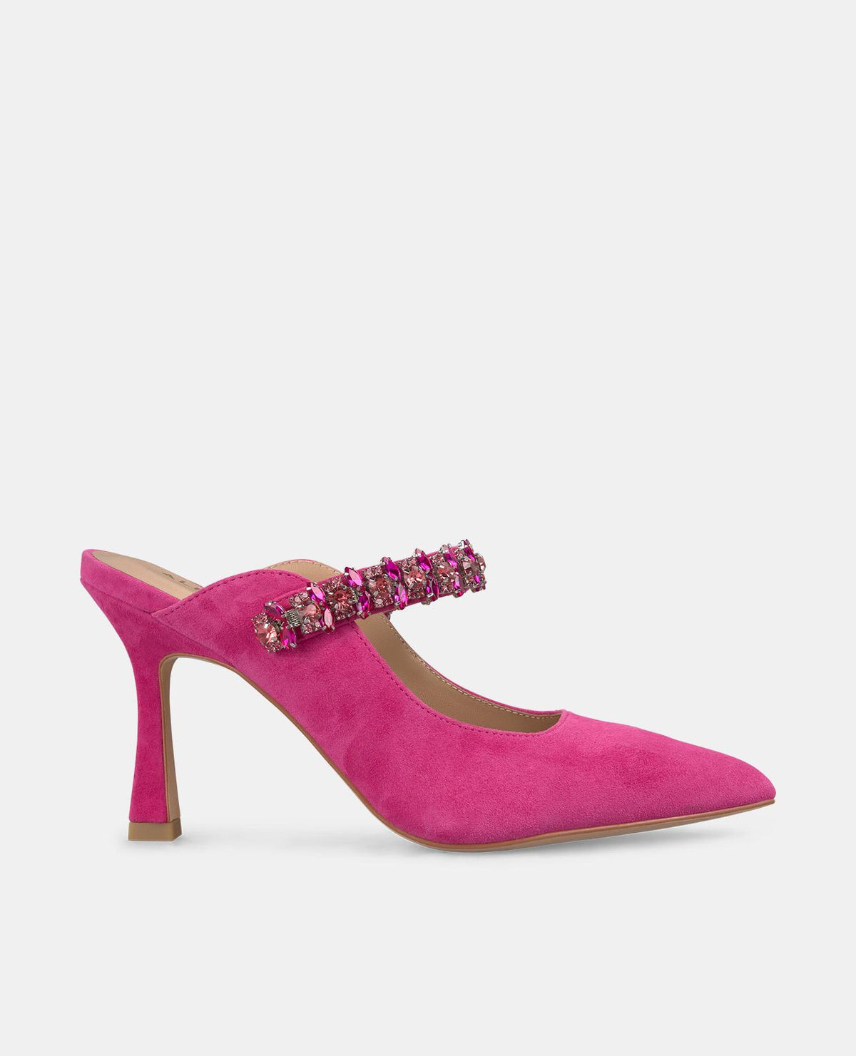 SCARPA CON TACCO A SPILLO E STRASS