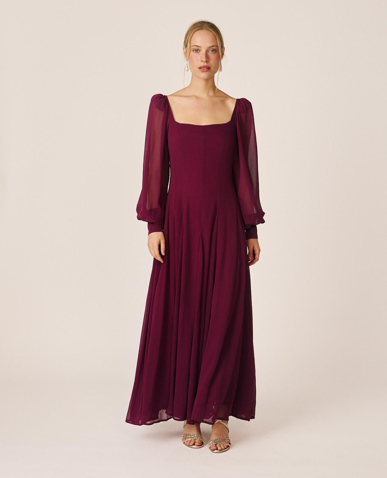 VESTIDO LARGO GASA