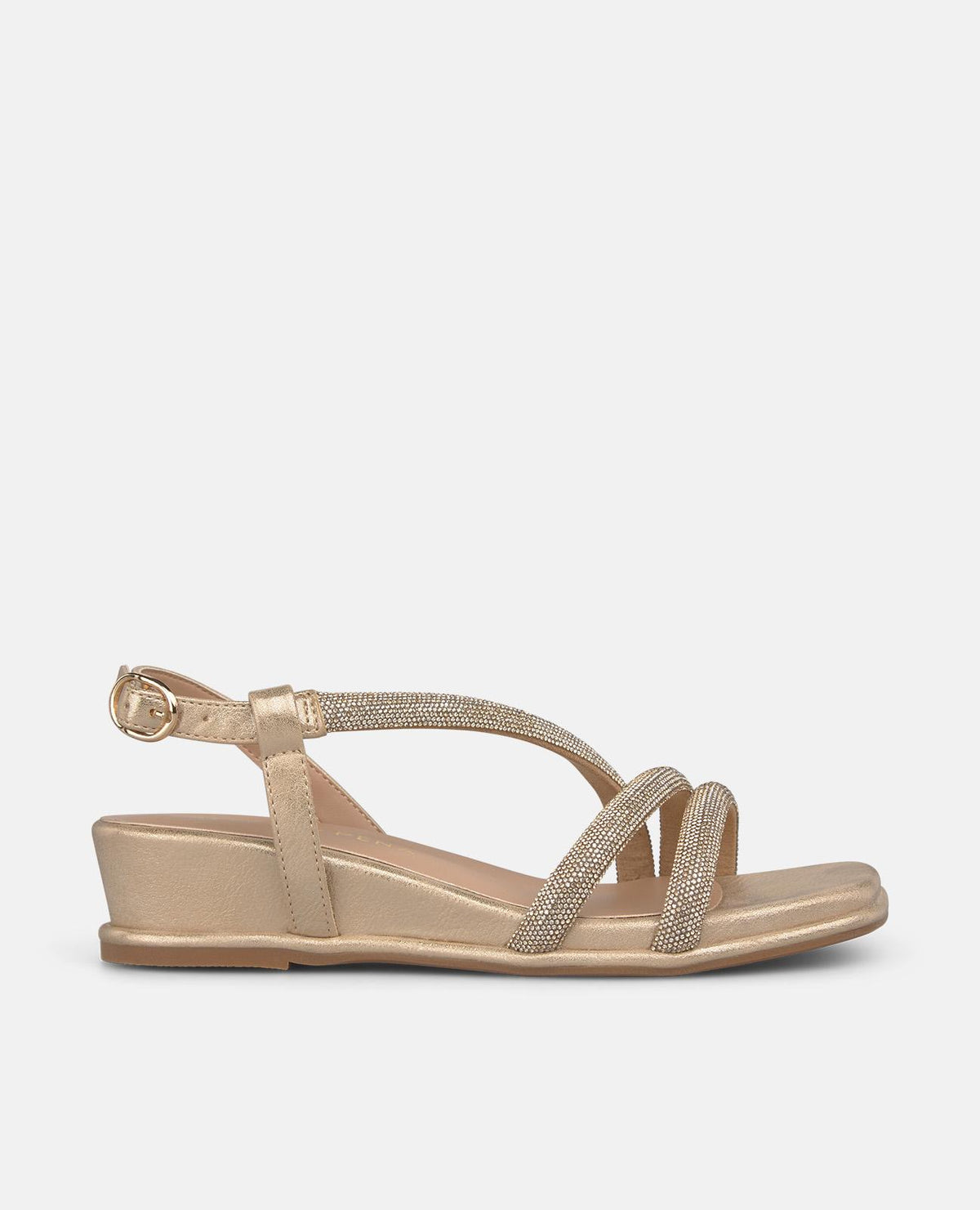 WEDGE SANDALS WITH TUBULAR DETAIL