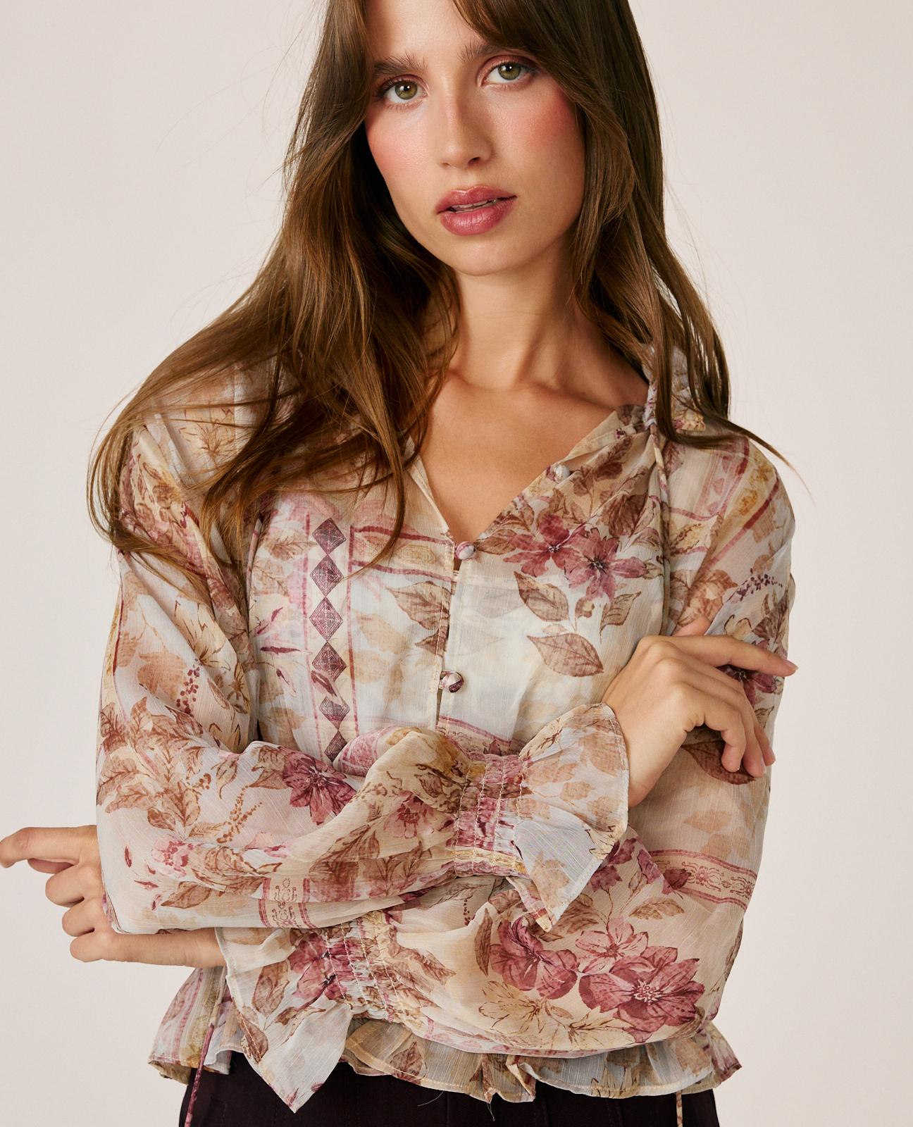 BLUSA GASA FLORAL