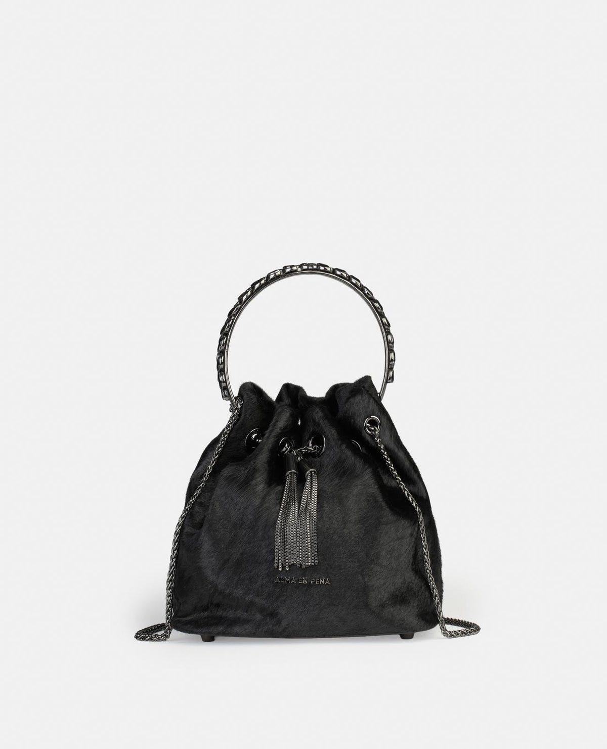 BOWLER BAG WITH PENDANT DETAIL