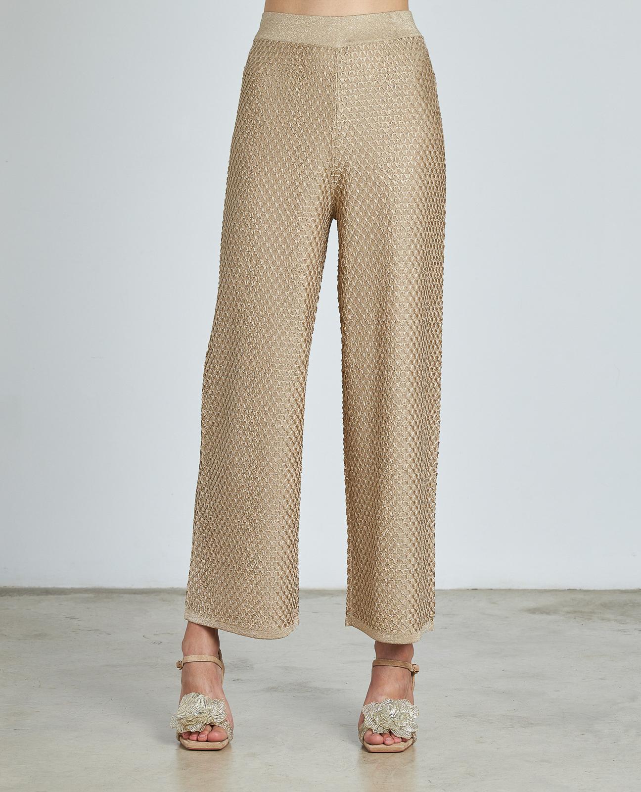 TEXTURED KNITTED PANTS