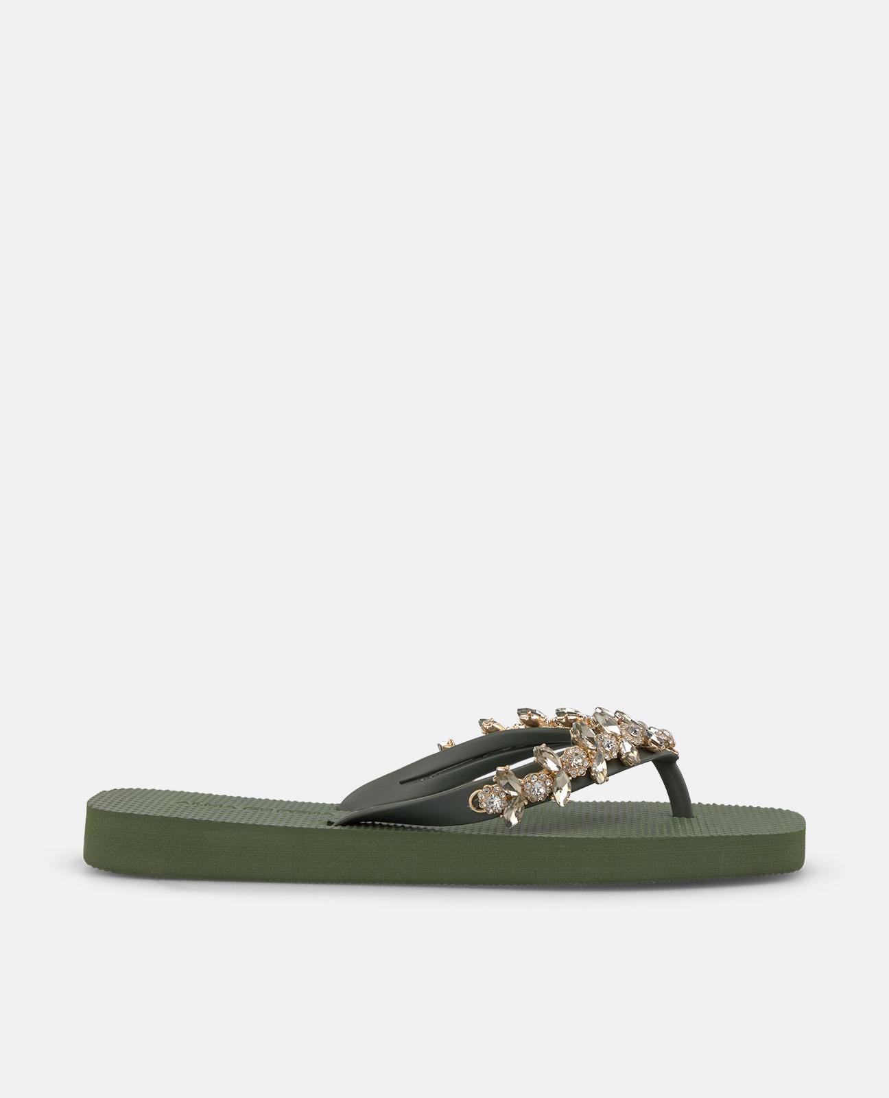 SANDALIA BAÑO CORTE T KHAKI