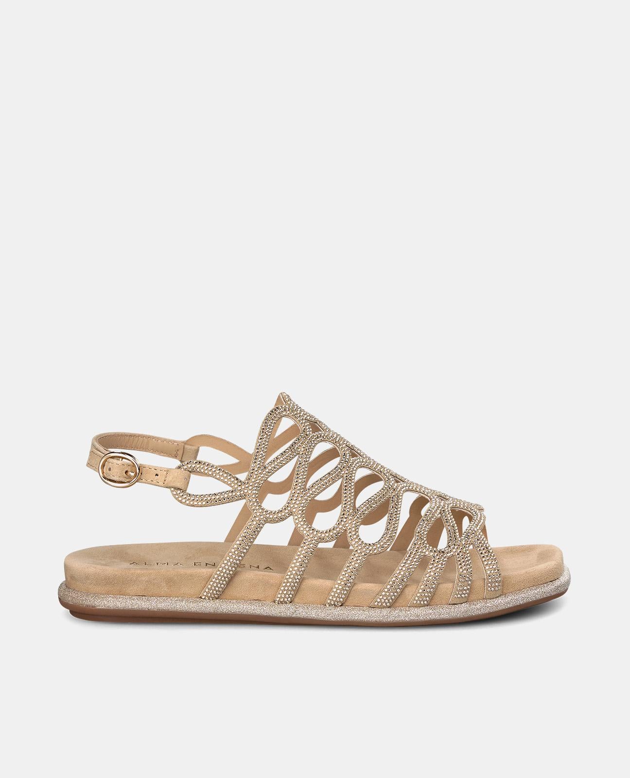 FLAT SANDAL GLITTER INTERTWINED