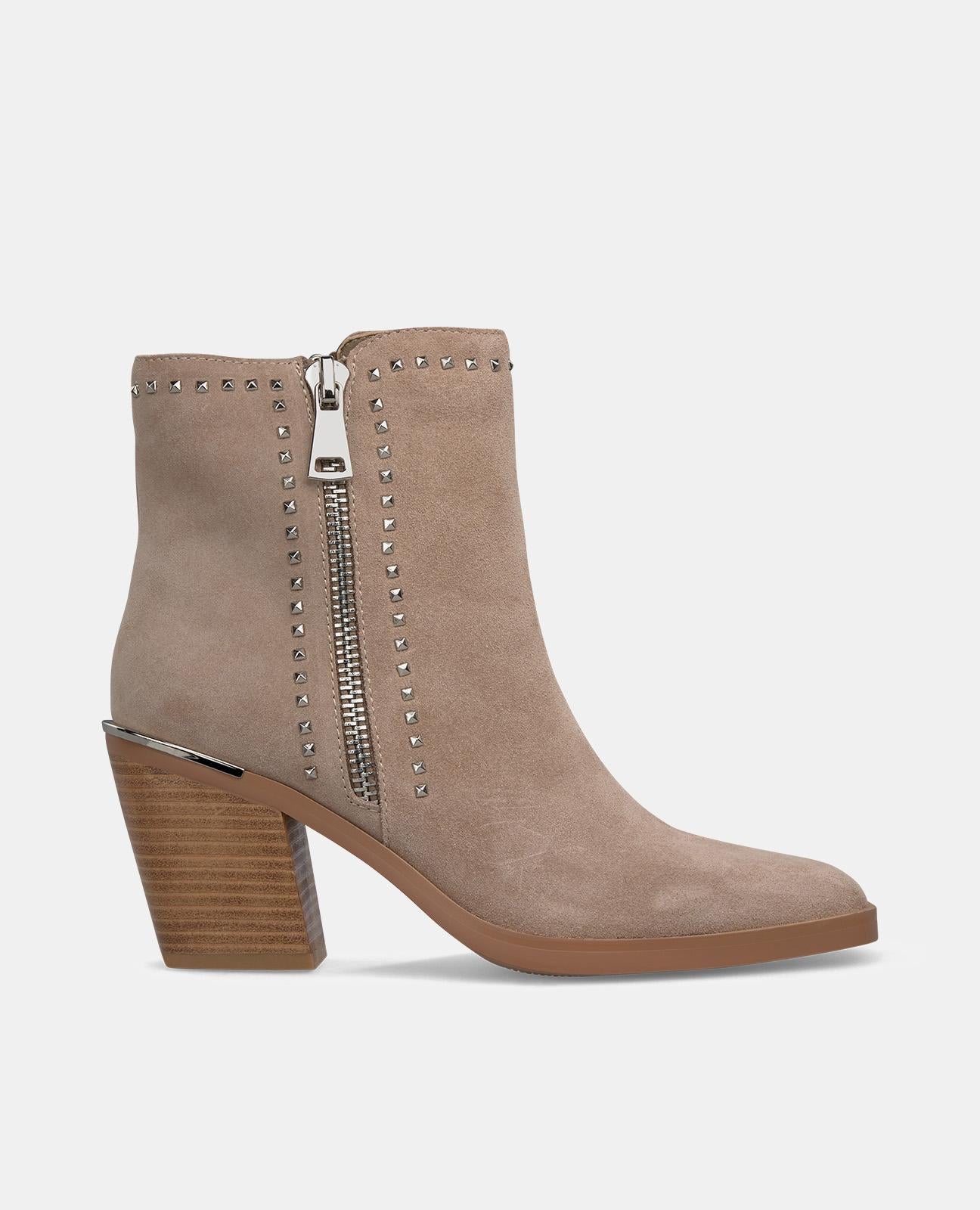 DOUBLE ZIPPER HEEL BOOTIE