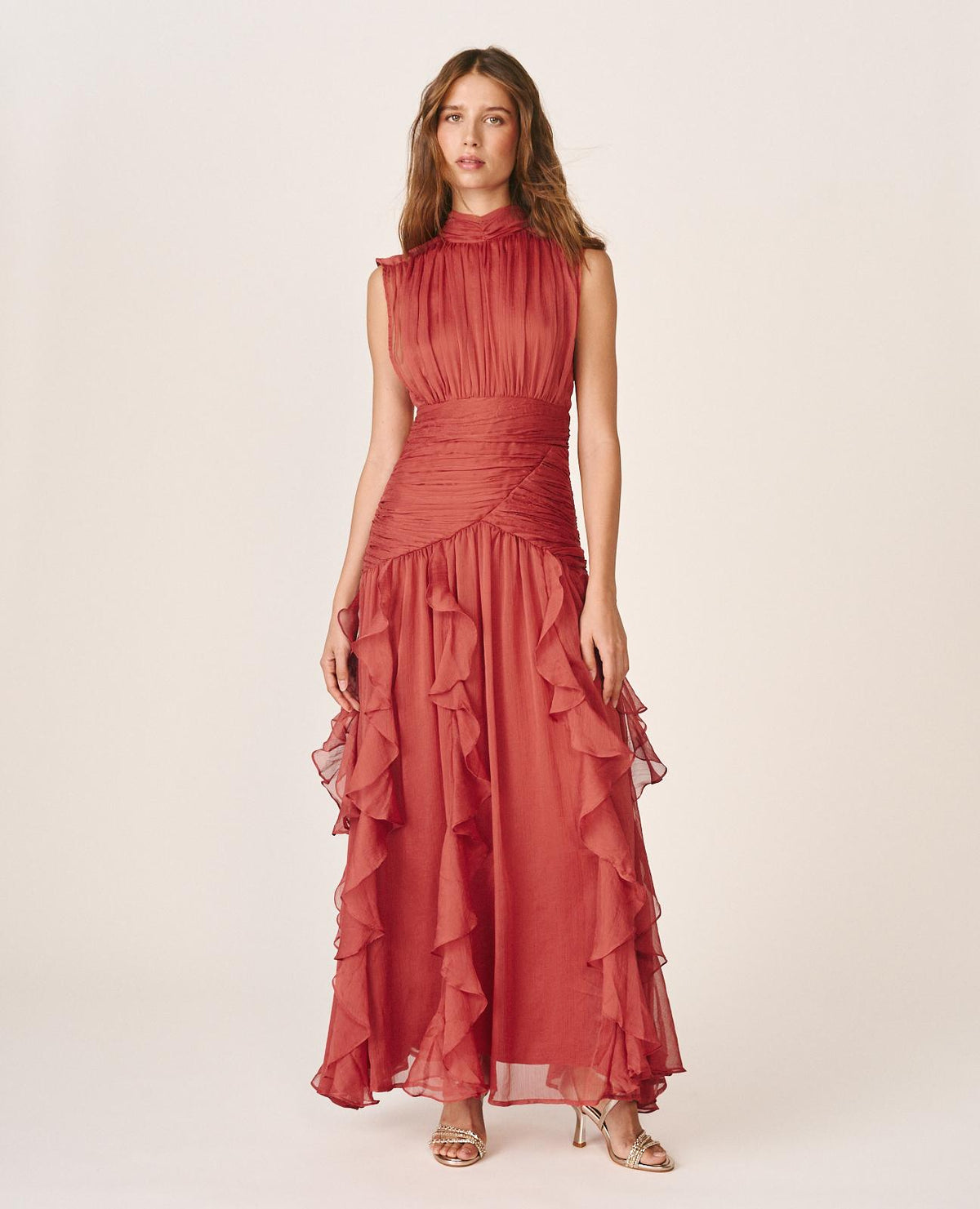 VESTIDO LARGO VOLANTES