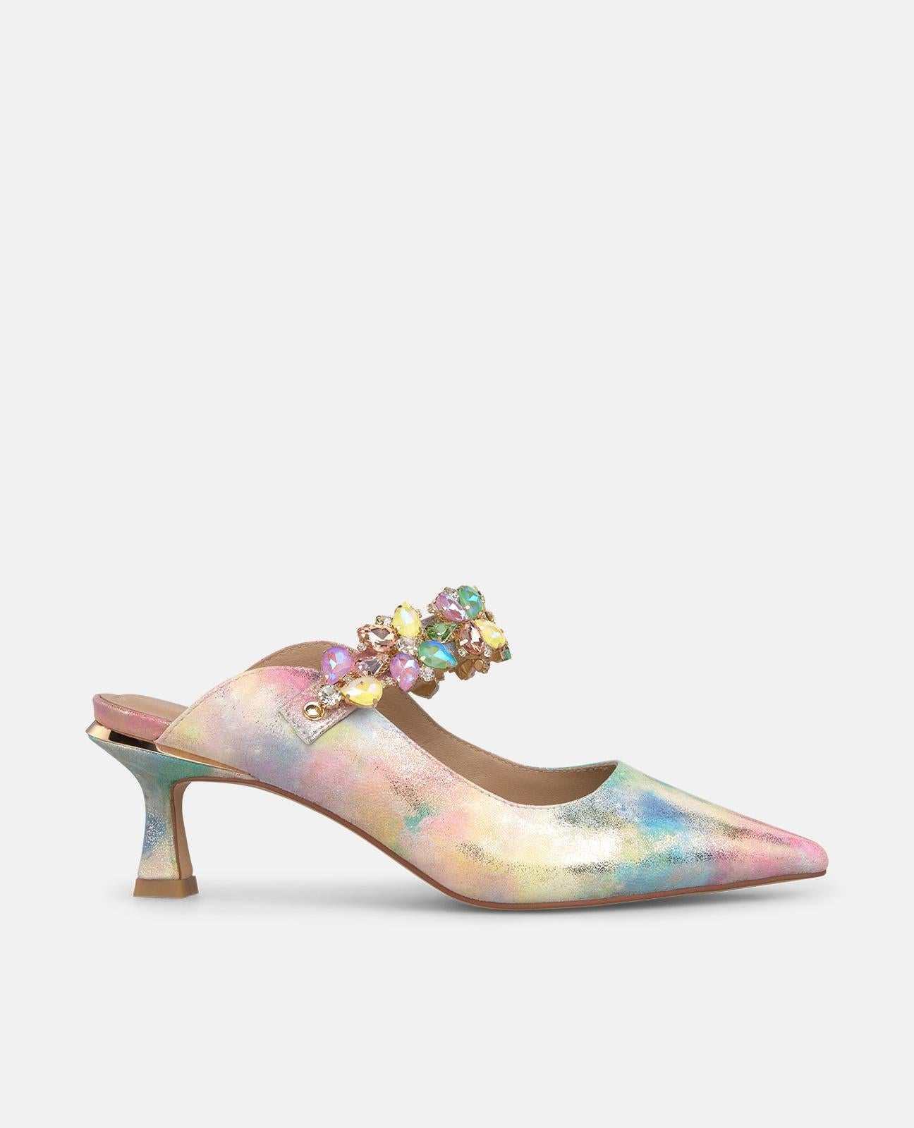 HEELED SALON WITH PEDRIA STRAP