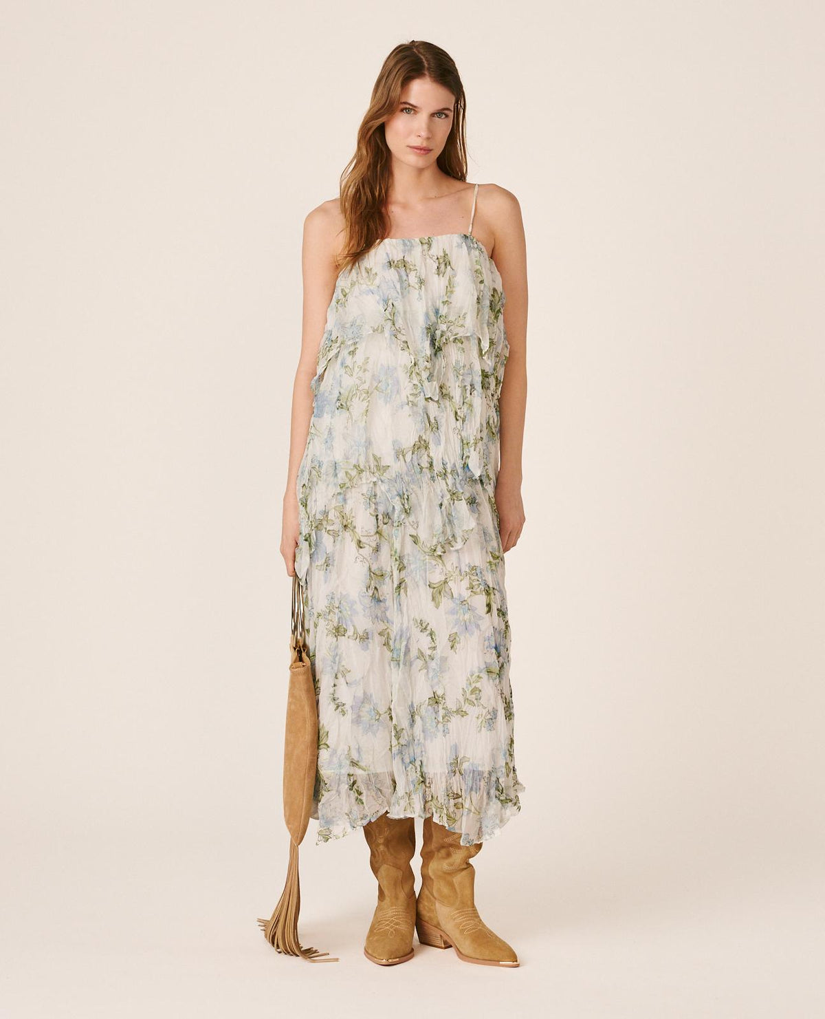 VESTIDO DE GASA FLORAL