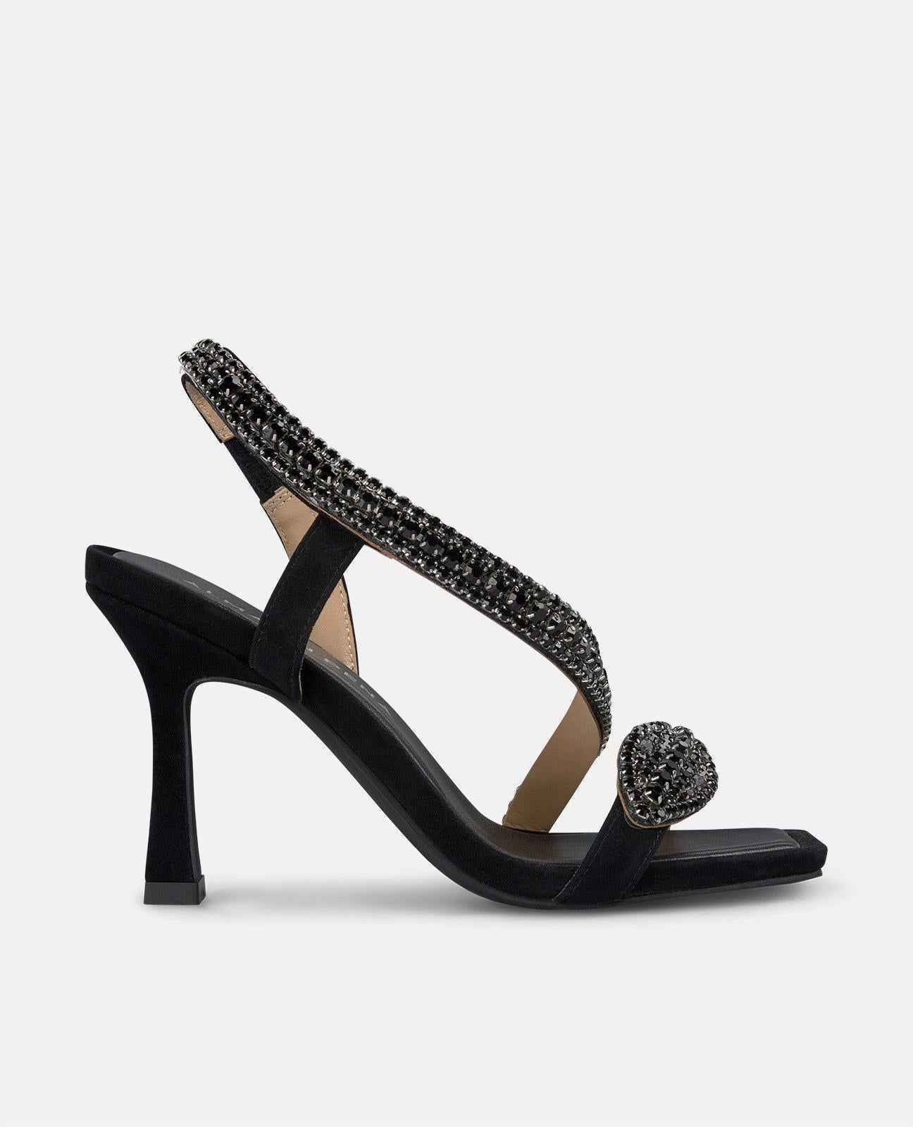 SANDÁLIA DE COBRA COM SALTO