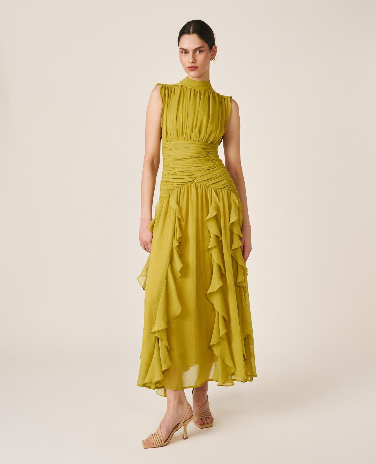 VESTIDO LARGO VOLANTES