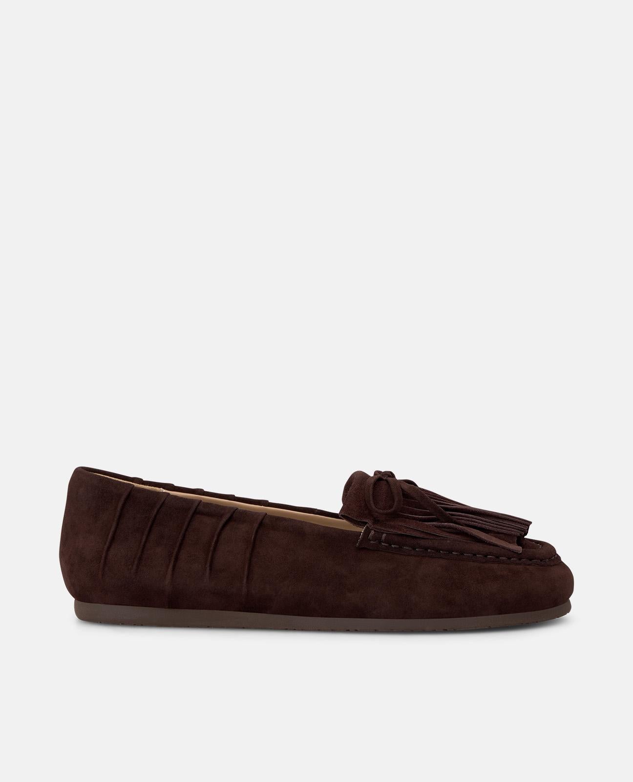 MOCASÍN DE ANTE CON FLECOS