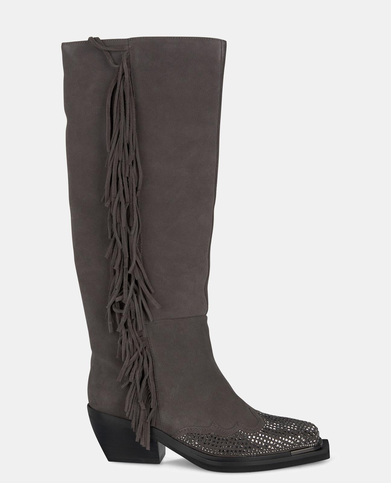BOTTE PLATE À FRANGES