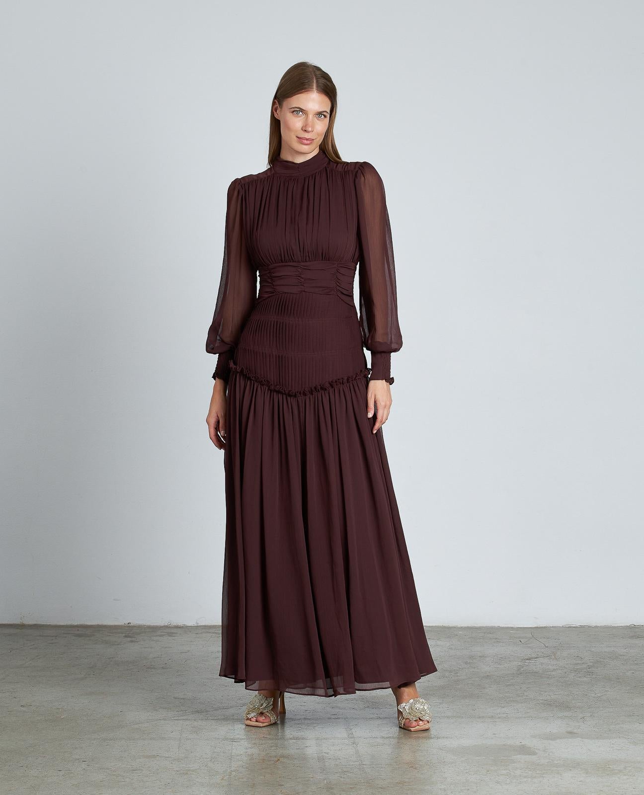 LONG DRESS WITH RUFFLE