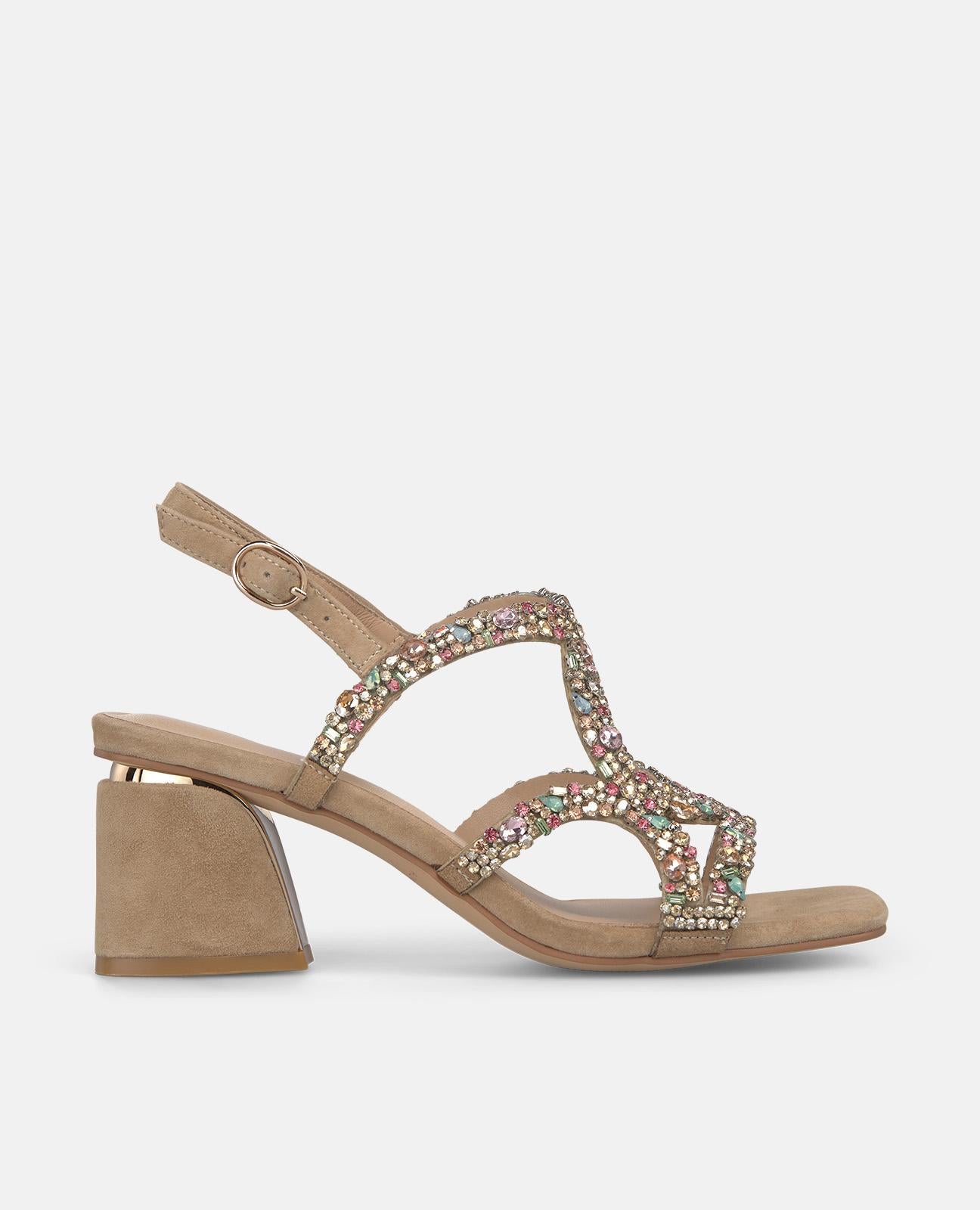 SANDALIA PEDRERIA TIRAS FINAS