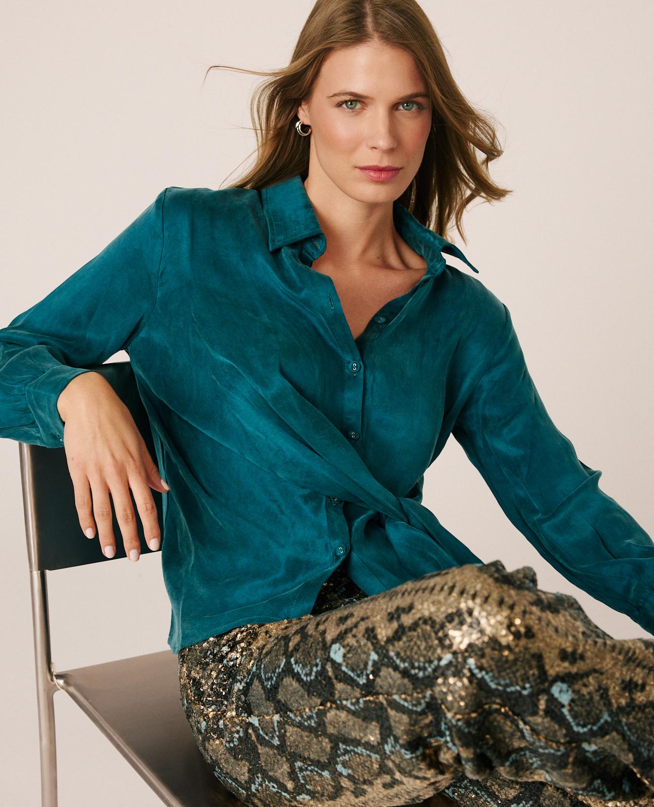 BLUSA SATÉN CAMISERA